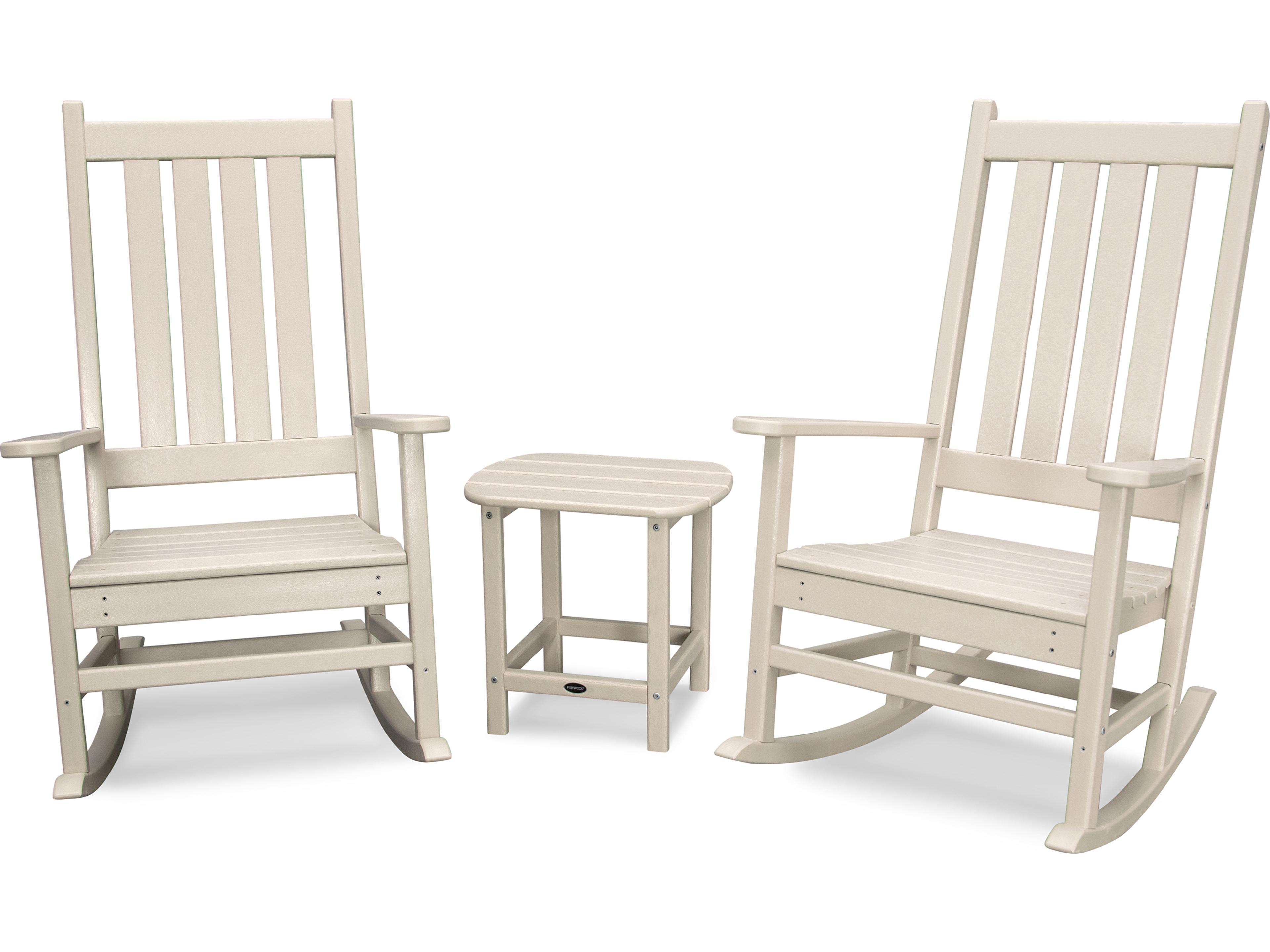 POLYWOOD® Vineyard Recycled Plastic 3 Piece Rocking Outdoor Lounge Set