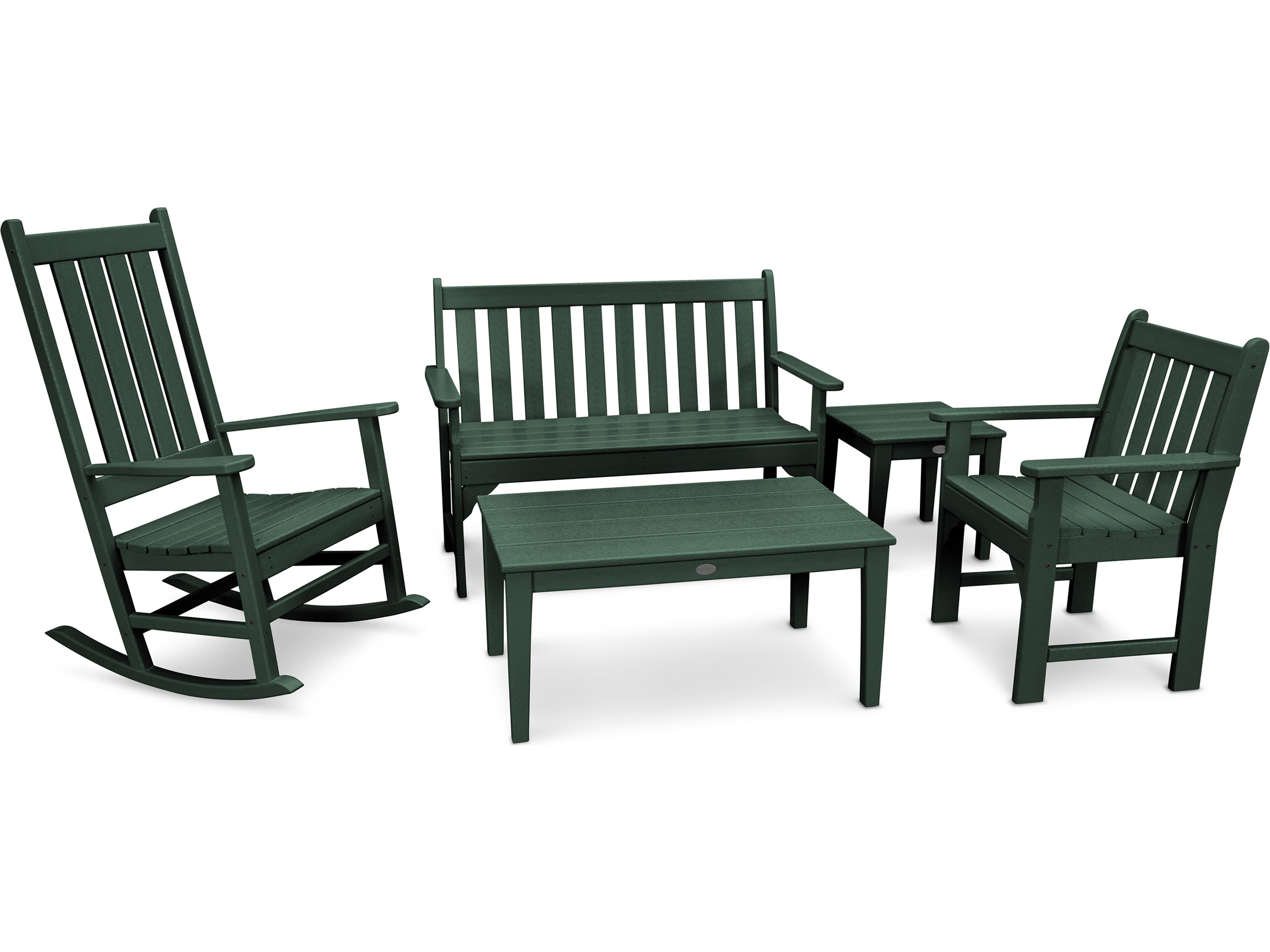 POLYWOOD® Vineyard Recycled Plastic 3 Piece Patio Lounge Set