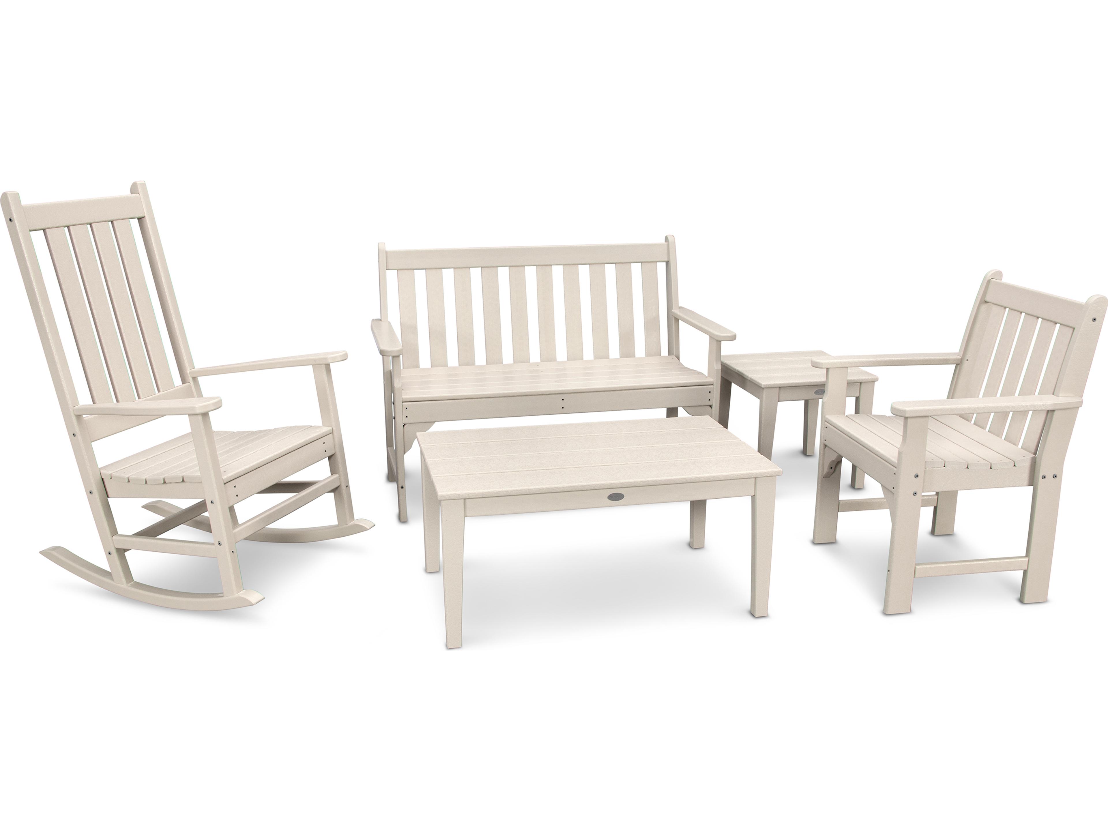 POLYWOOD® Vineyard Recycled Plastic 3 Piece Patio Lounge Set