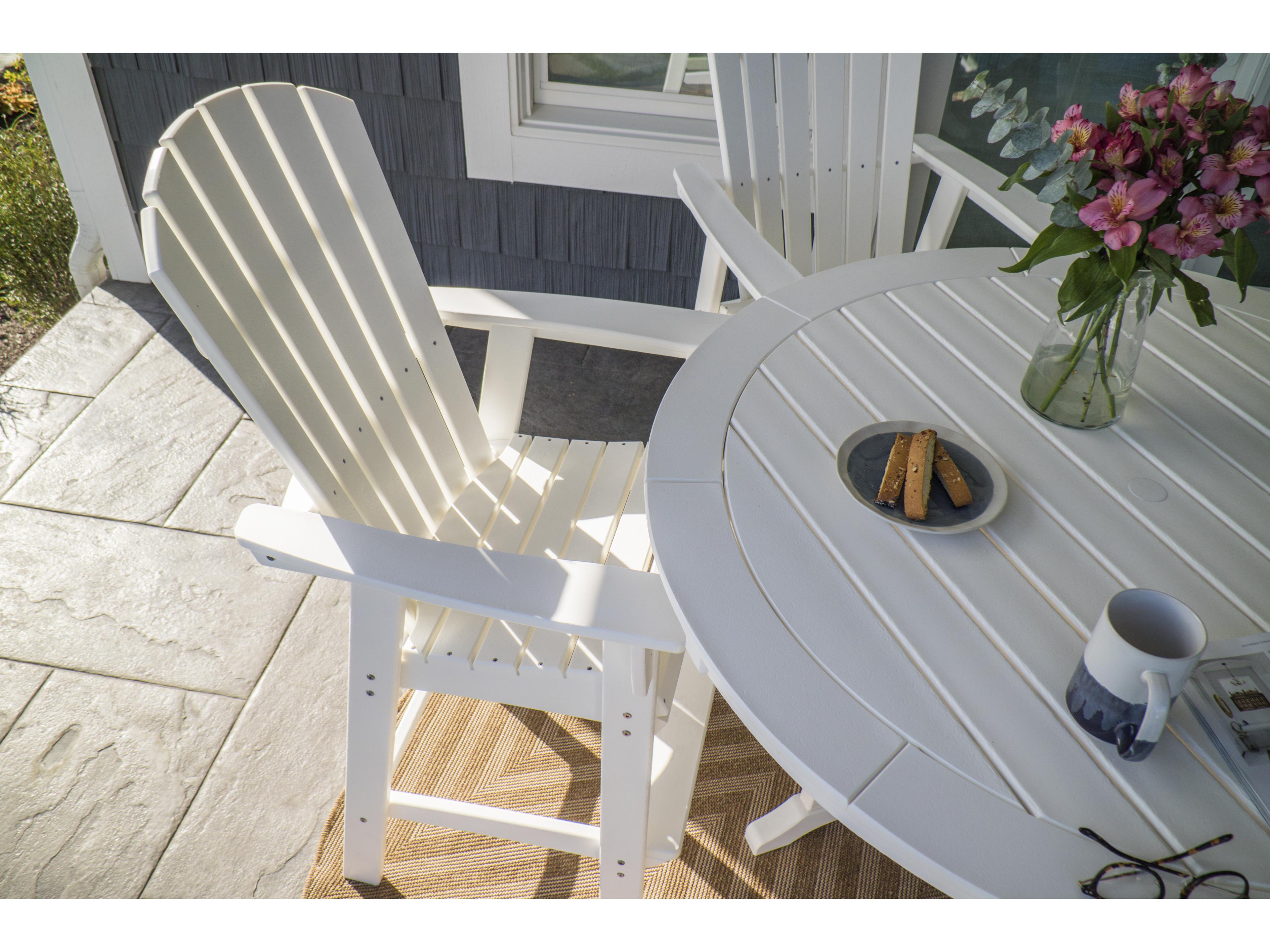 POLYWOOD® Nautical Recycled Plastic Curveback 5 Piece Bar Set