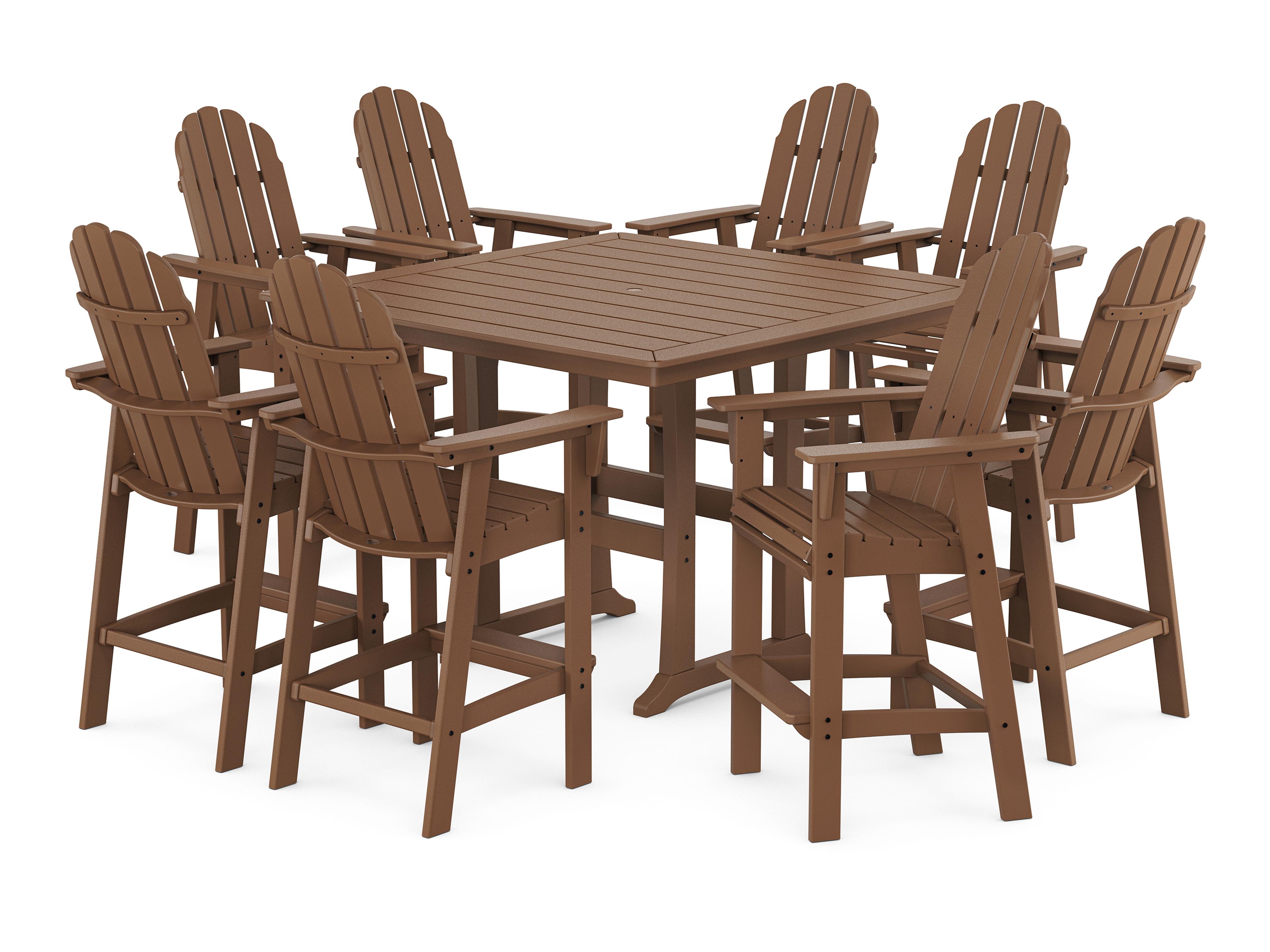POLYWOOD® Vineyard Recycled Plastic Curvedback 9 Piece Bar Set