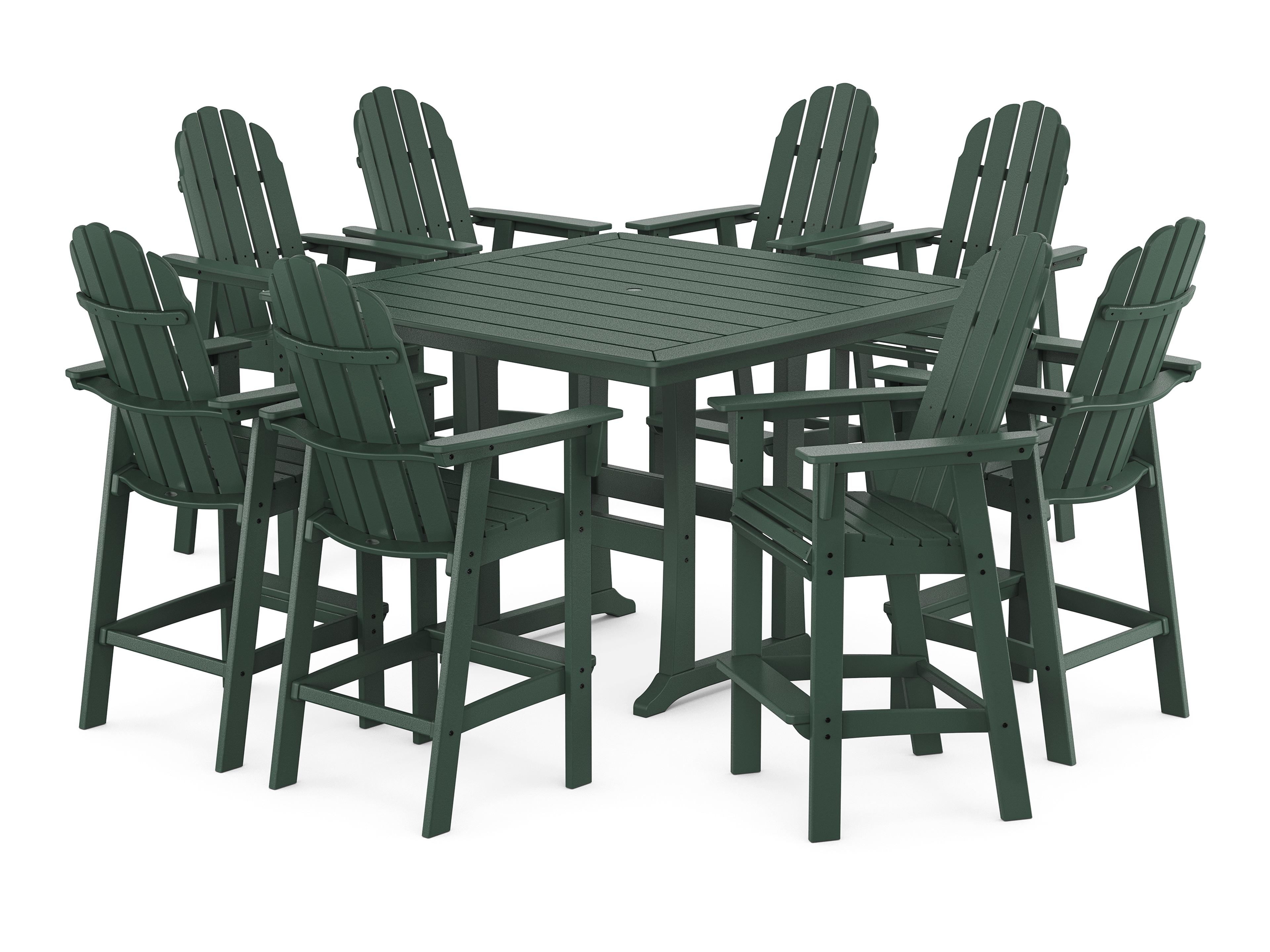 POLYWOOD® Vineyard Recycled Plastic Curvedback 9 Piece Bar Set
