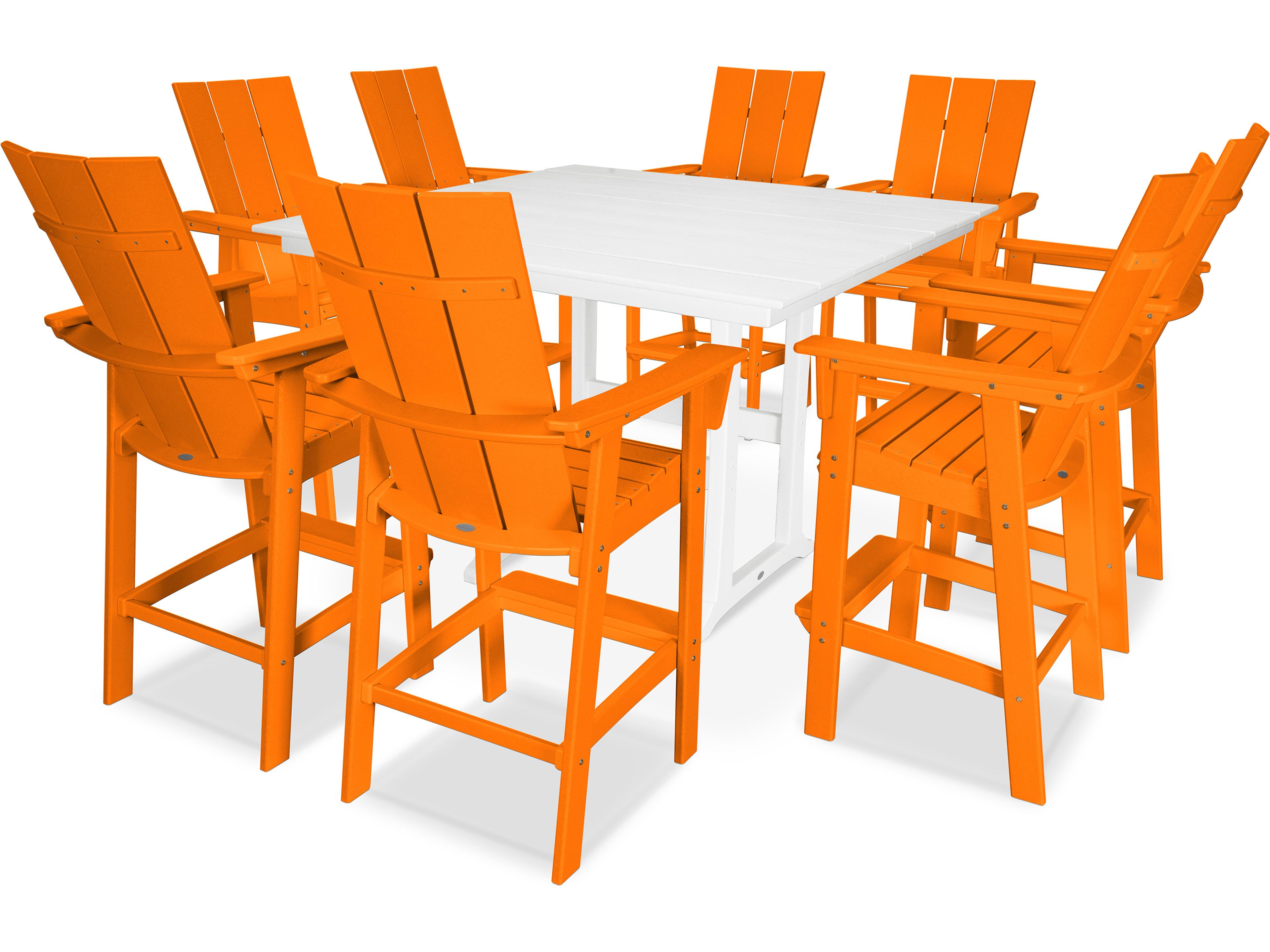 POLYWOOD® Modern Recycled Plastic 5 Piece Farmhouse Bar Set