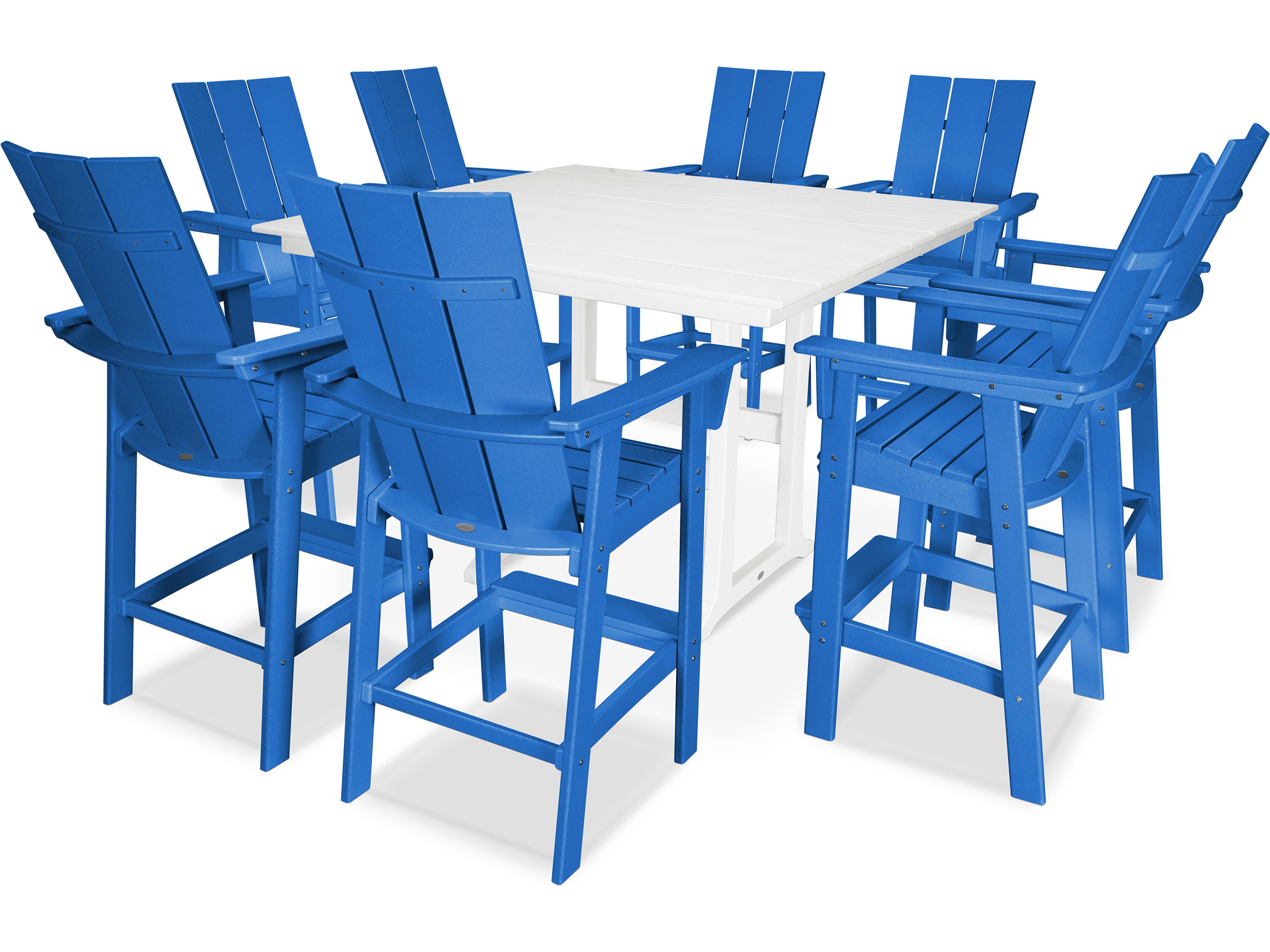 POLYWOOD® Modern Recycled Plastic 5 Piece Farmhouse Bar Set