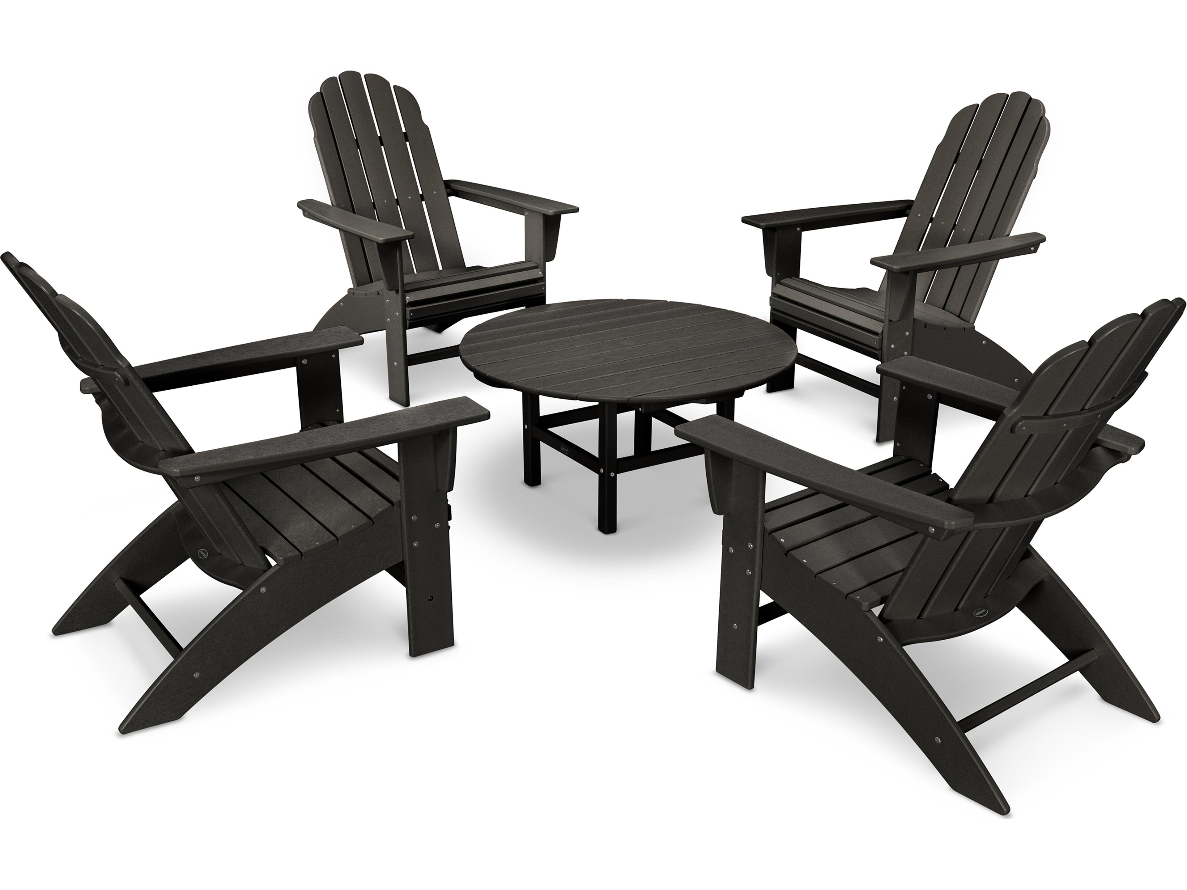 POLYWOOD® Vineyard Recycled Plastic 5 Piece Patio Lounge Set