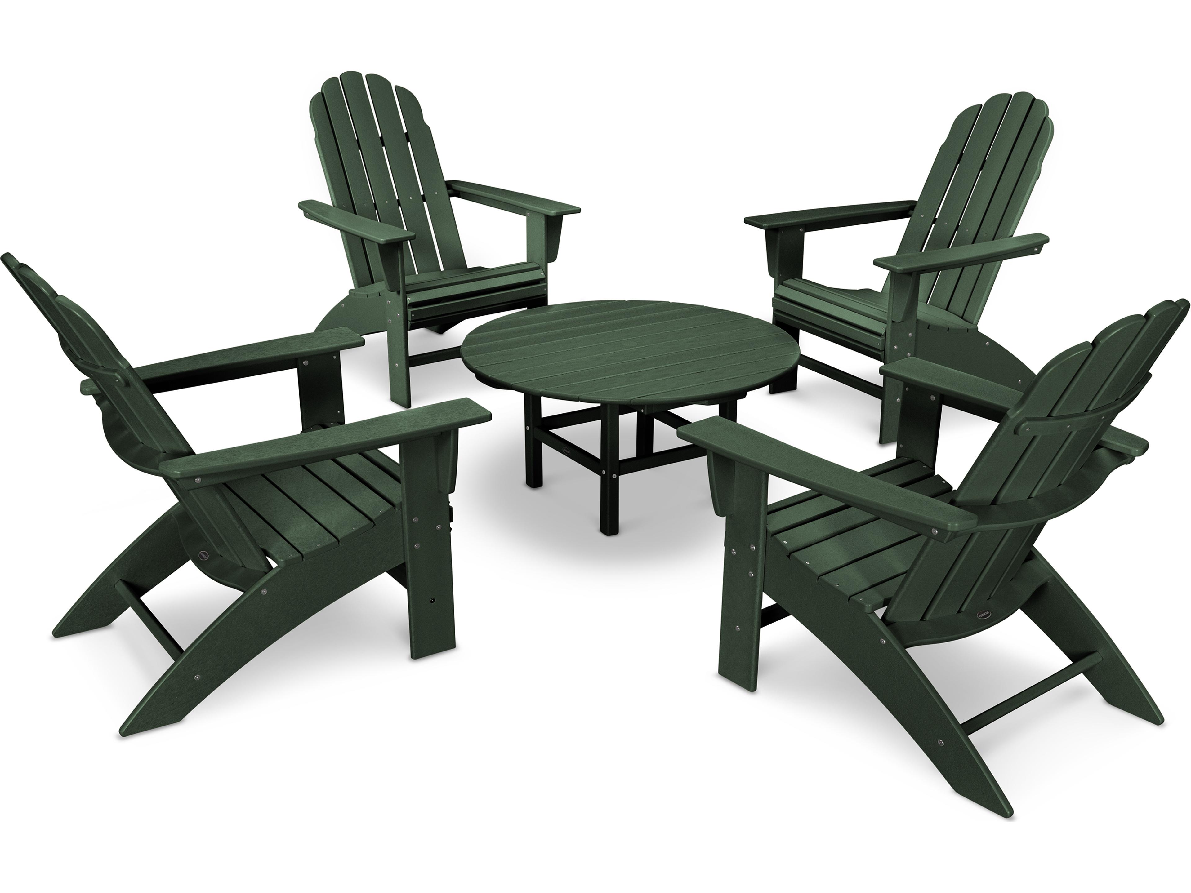 POLYWOOD® Vineyard Recycled Plastic 5 Piece Patio Lounge Set