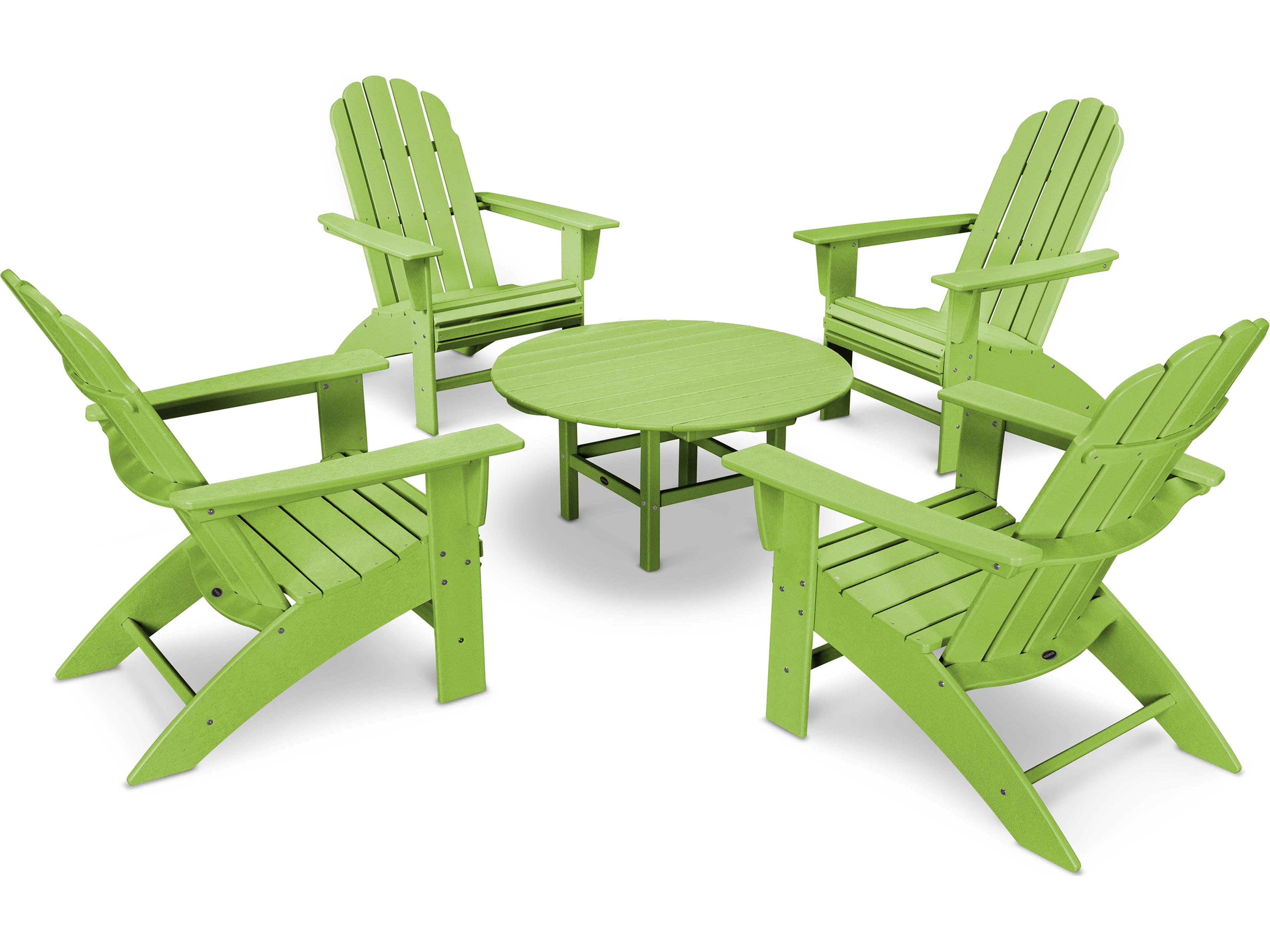POLYWOOD® Vineyard Recycled Plastic 5 Piece Patio Lounge Set