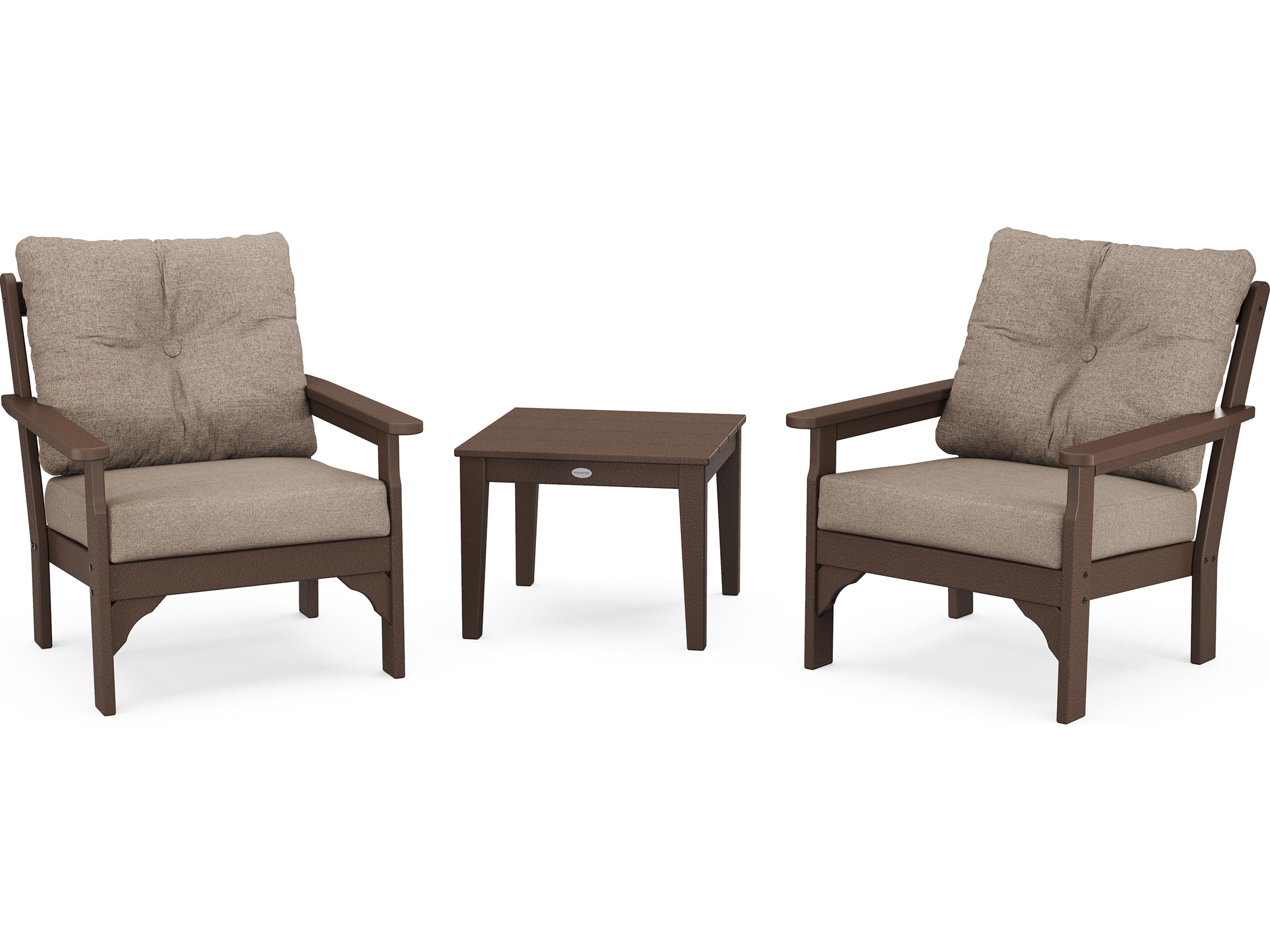 POLYWOOD Vineyard 3-Piece Deep Seating Set