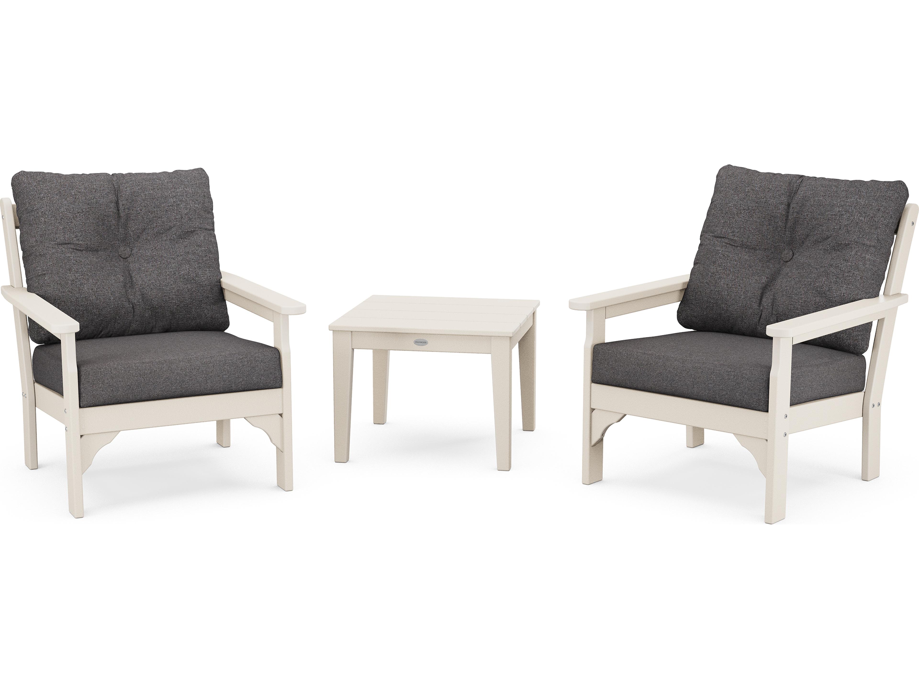 POLYWOOD Vineyard 3-Piece Deep Seating Set