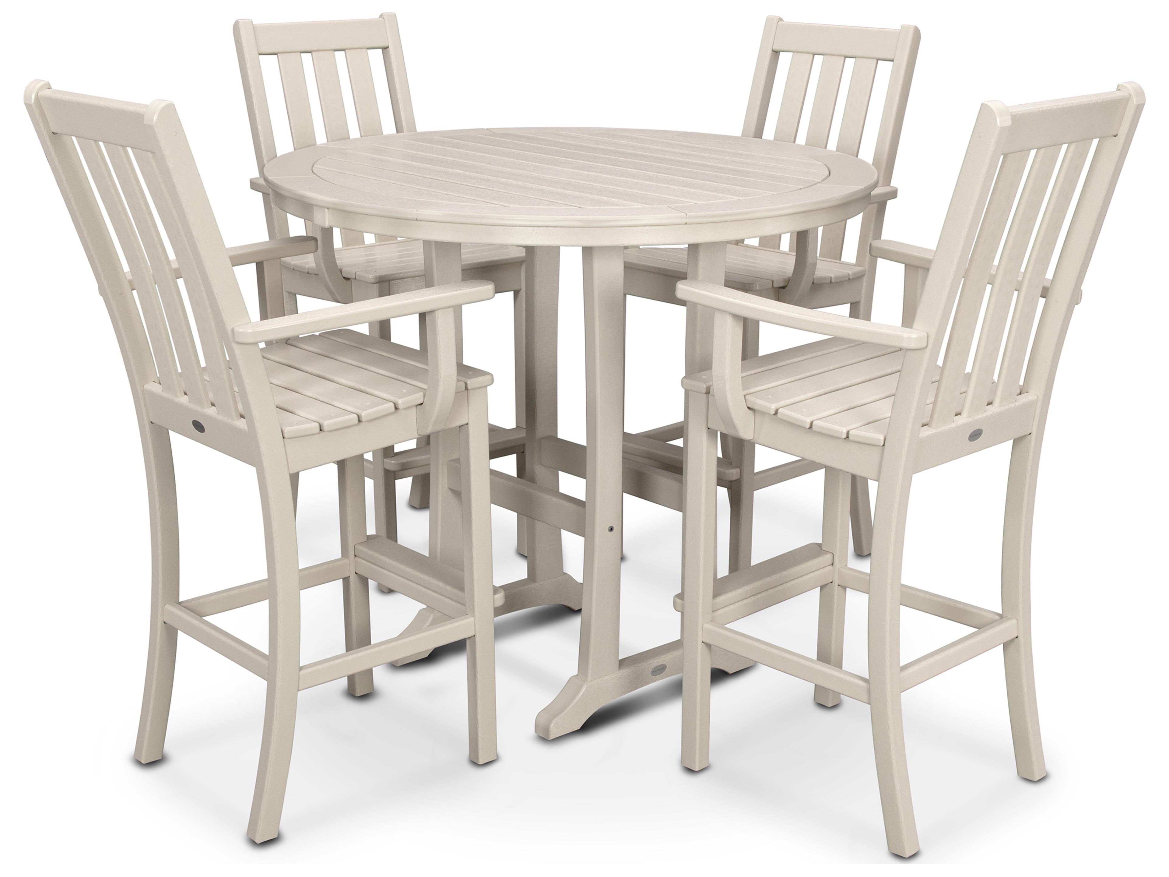 POLYWOOD® Vineyard Recycled Plastic 5 Piece Bar Set