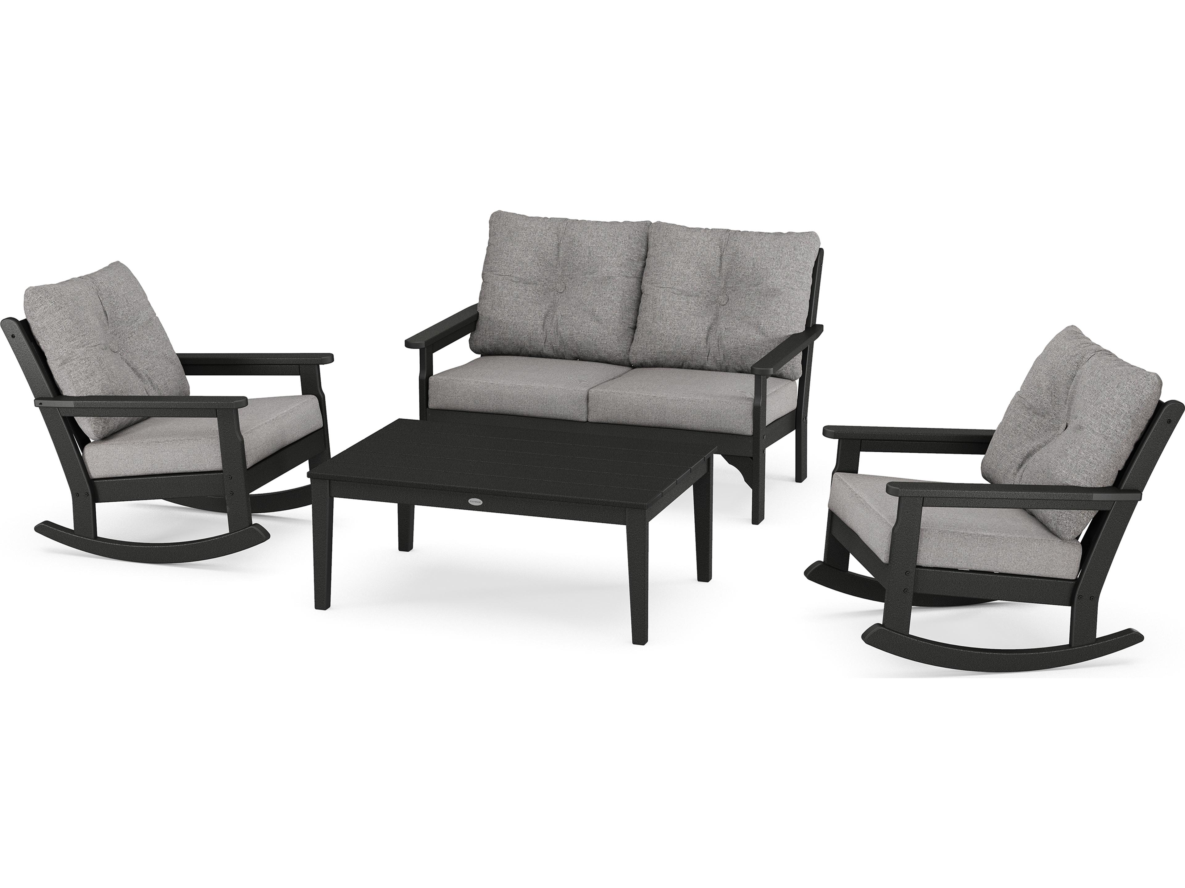 Vineyard Recycled Plastic 4 Piece Outdoor Lounge Set