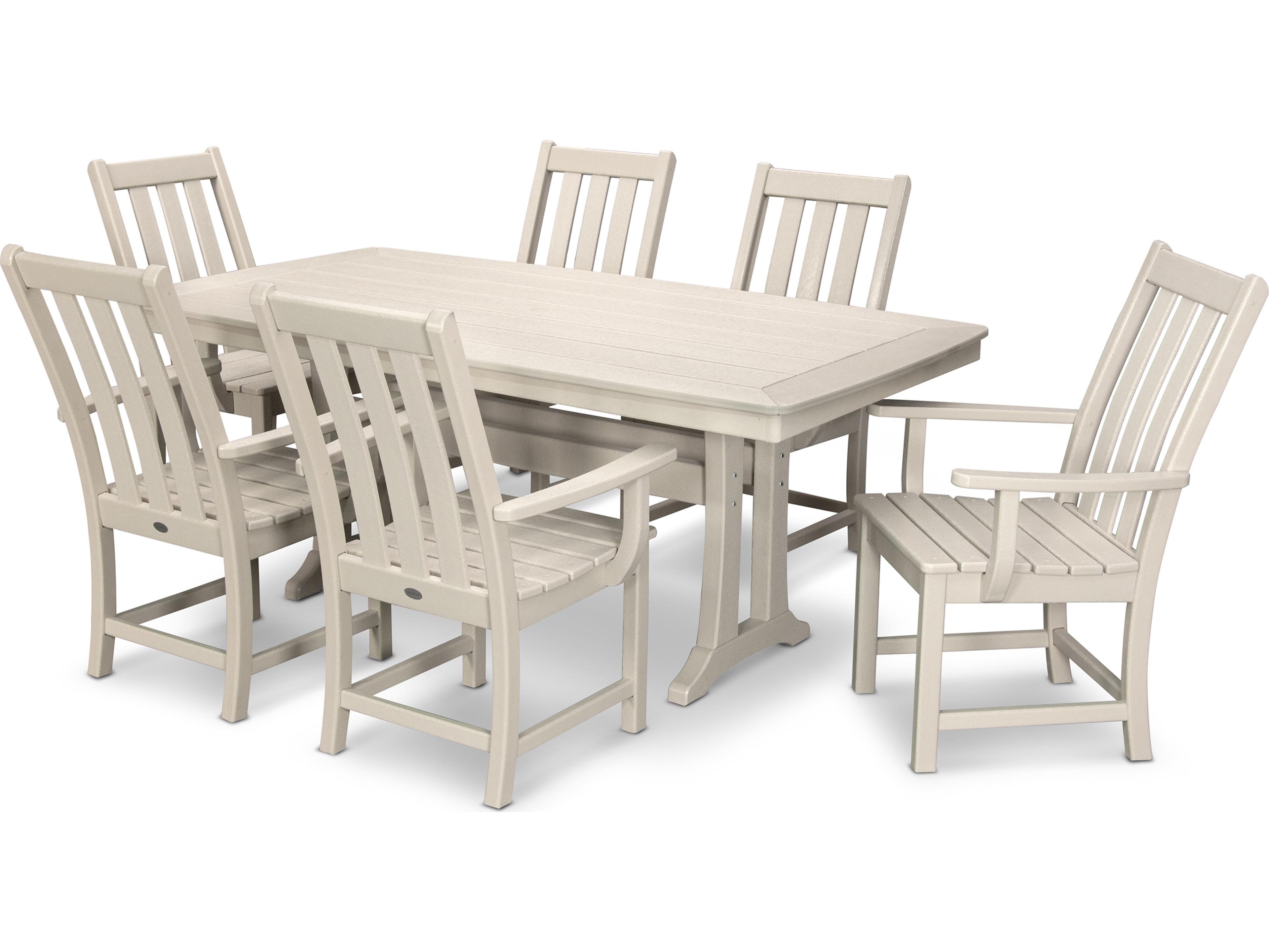 POLYWOOD® Vineyard Recycled Plastic 7 Piece Patio Dining Set