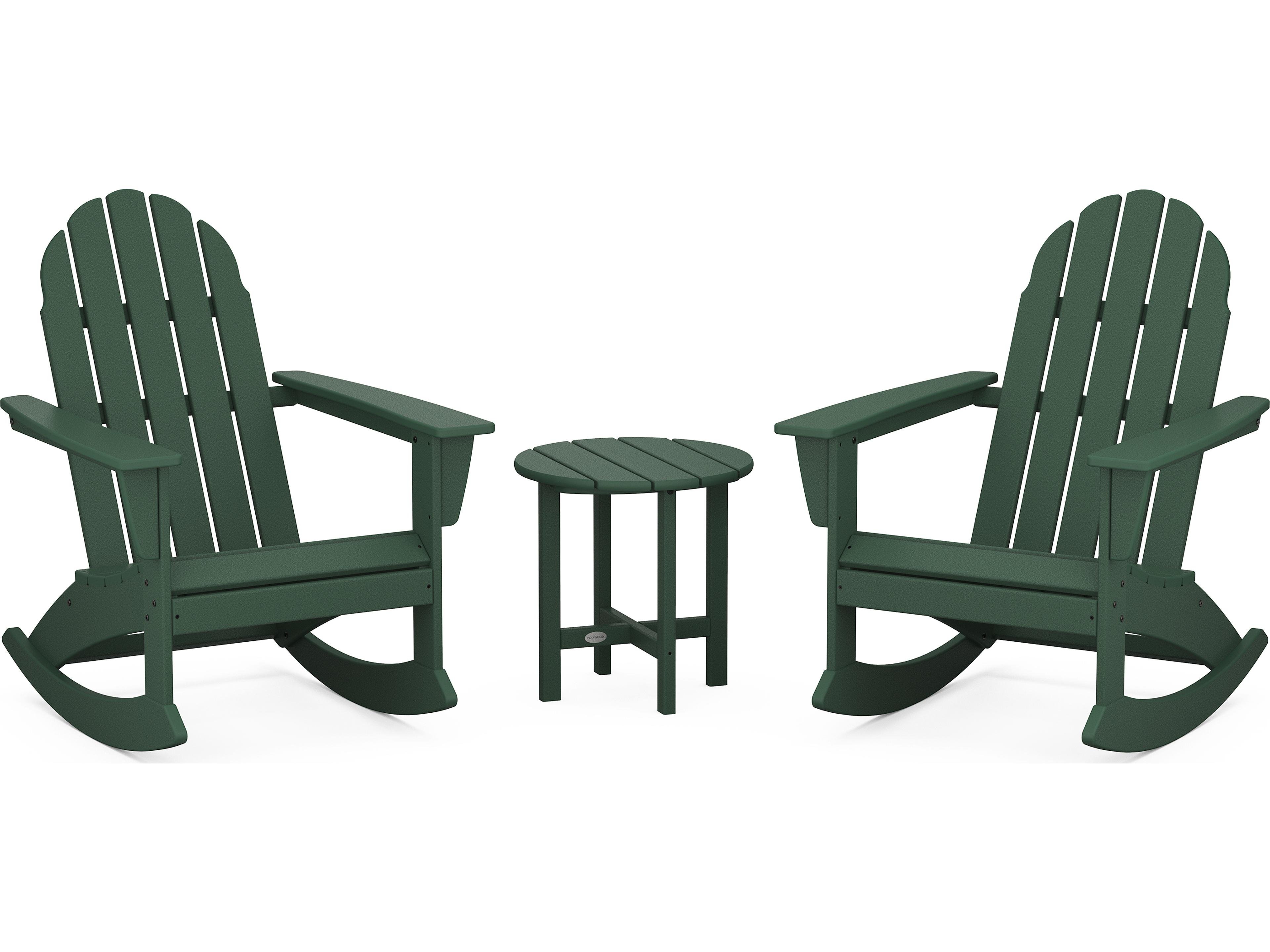 POLYWOOD® Vineyard Recycled Plastic 3 Piece Patio Lounge Set