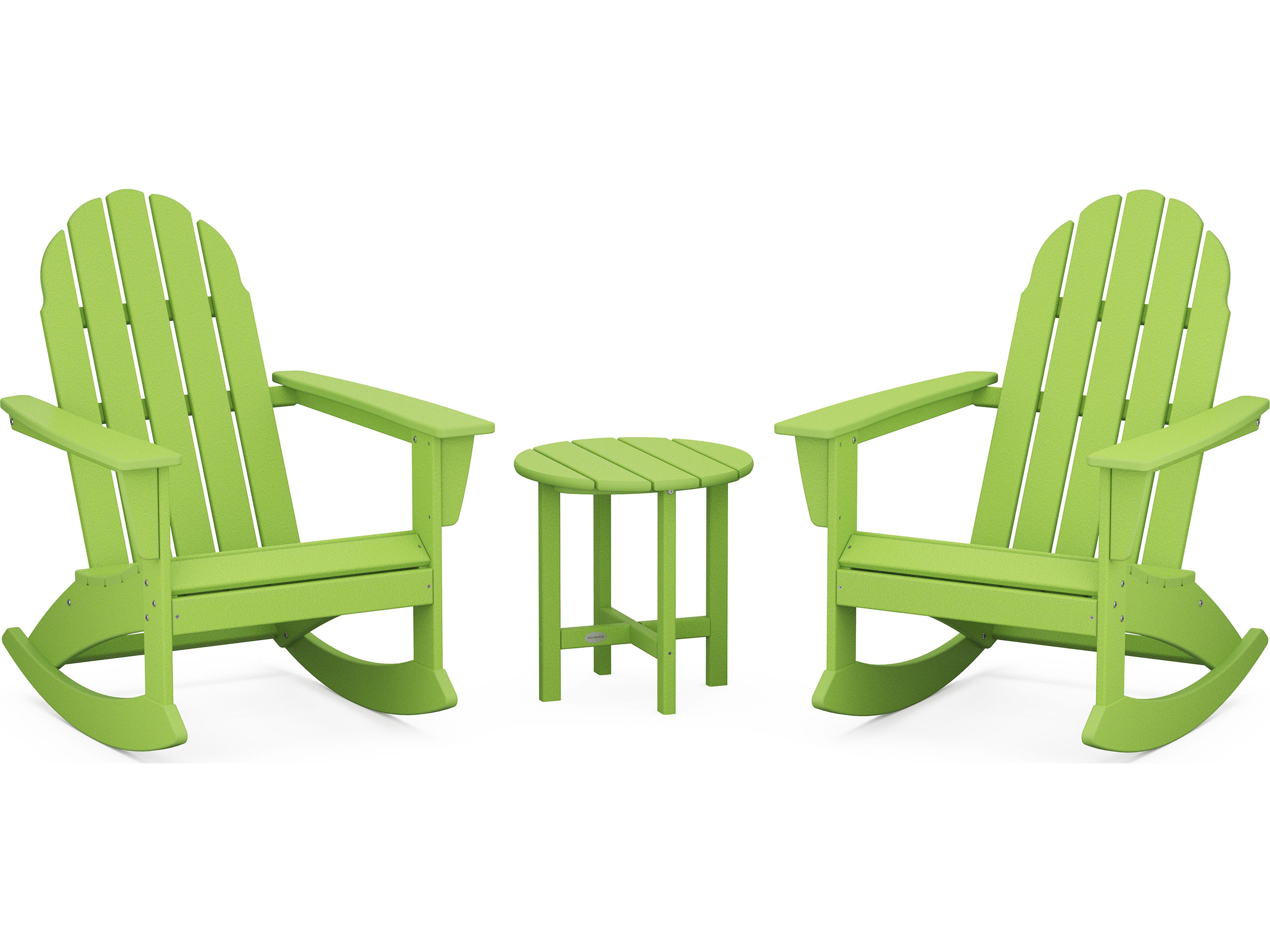 POLYWOOD® Vineyard Recycled Plastic 3 Piece Patio Lounge Set