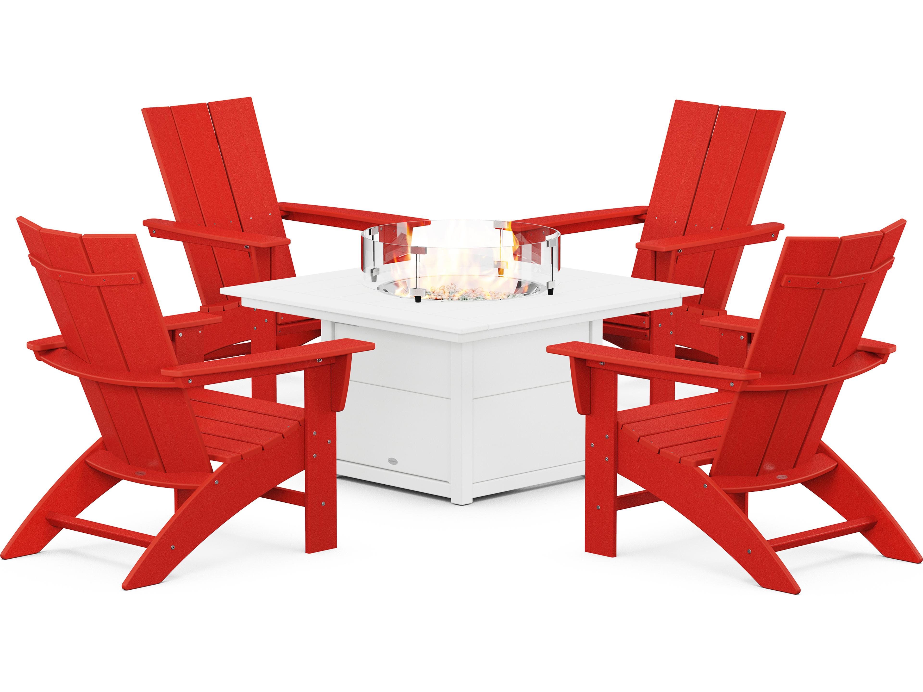 POLYWOOD® Modern Recycled Plastic Outdoor Lounge Set