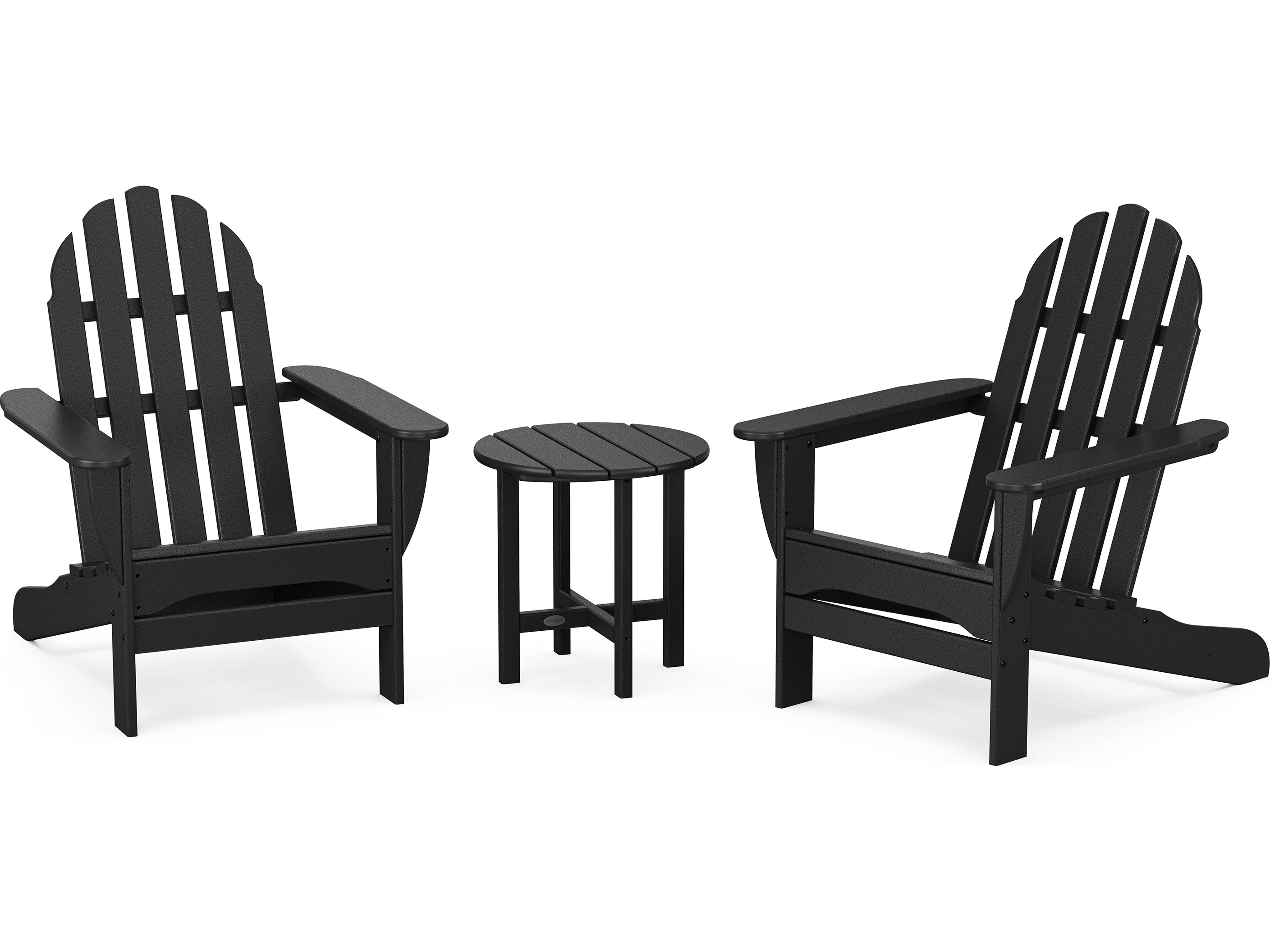 POLYWOOD® Classic Adirondack Recycled Plastic 3-Piece Patio Lounge Set