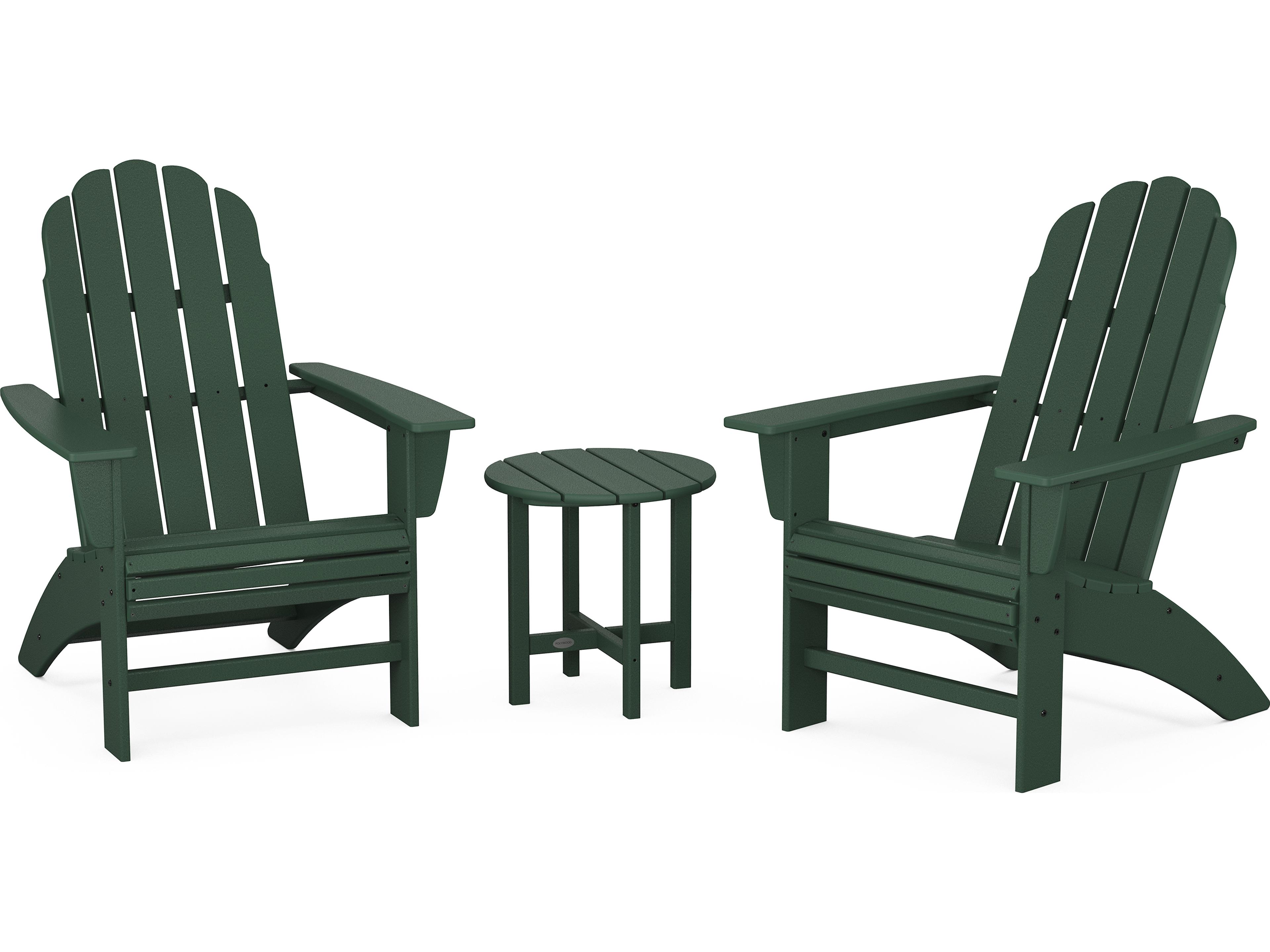POLYWOOD® Vineyard Recycled Plastic 3 Piece Outdoor Lounge Set
