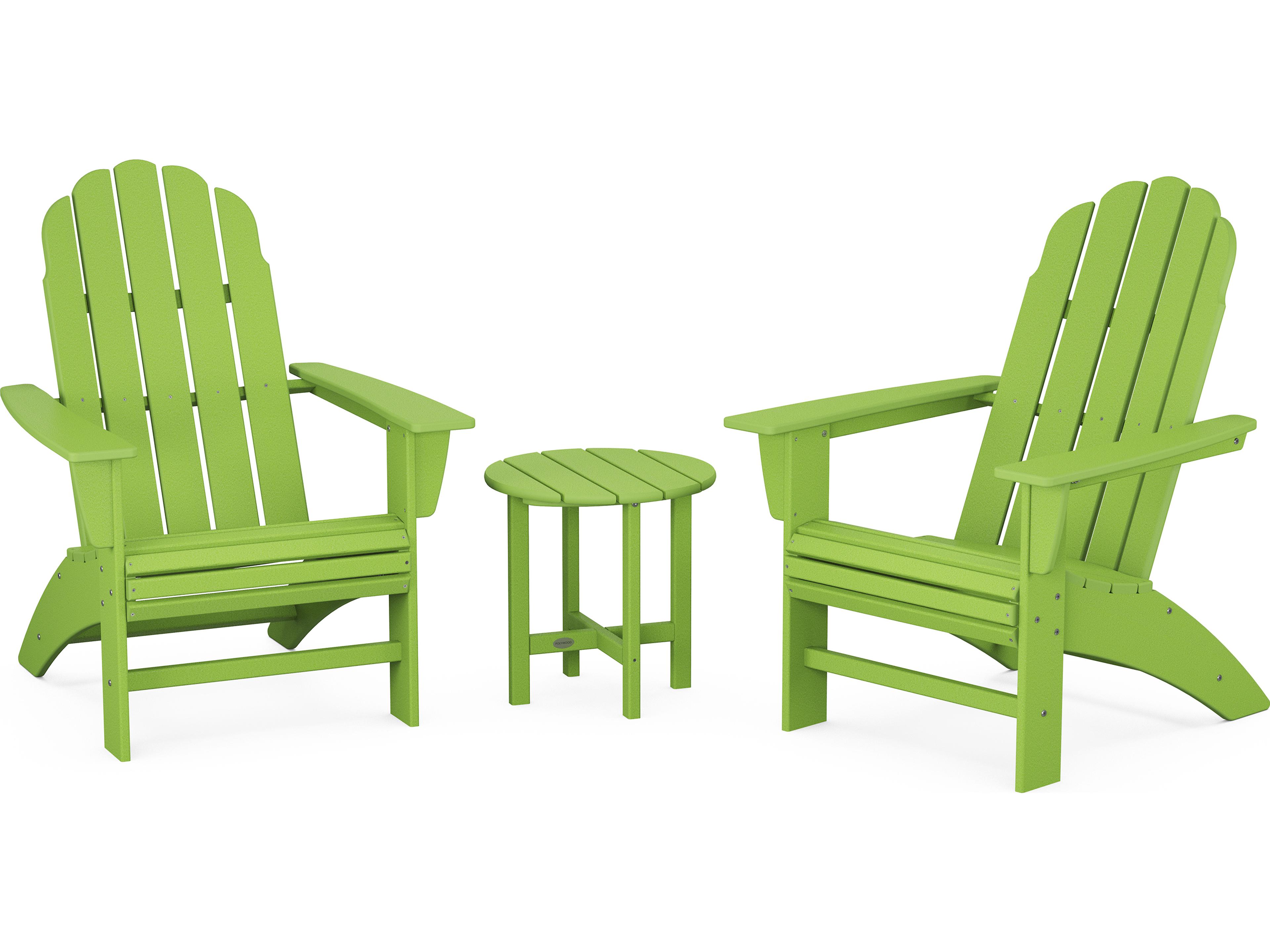 POLYWOOD® Vineyard Recycled Plastic 3 Piece Outdoor Lounge Set