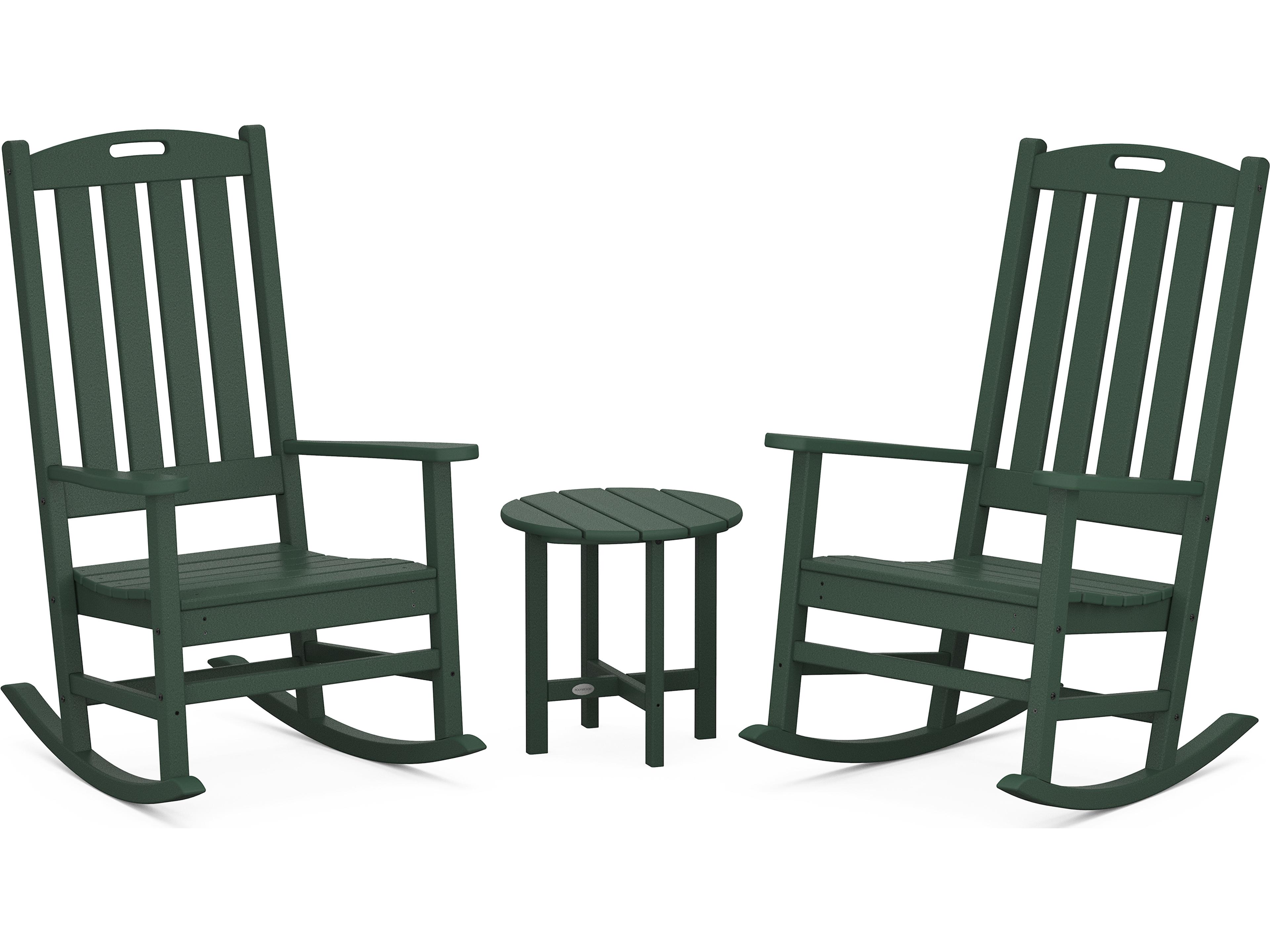 POLYWOOD® Nautical Recycled Plastic 3 Piece Outdoor Patio Lounge Set