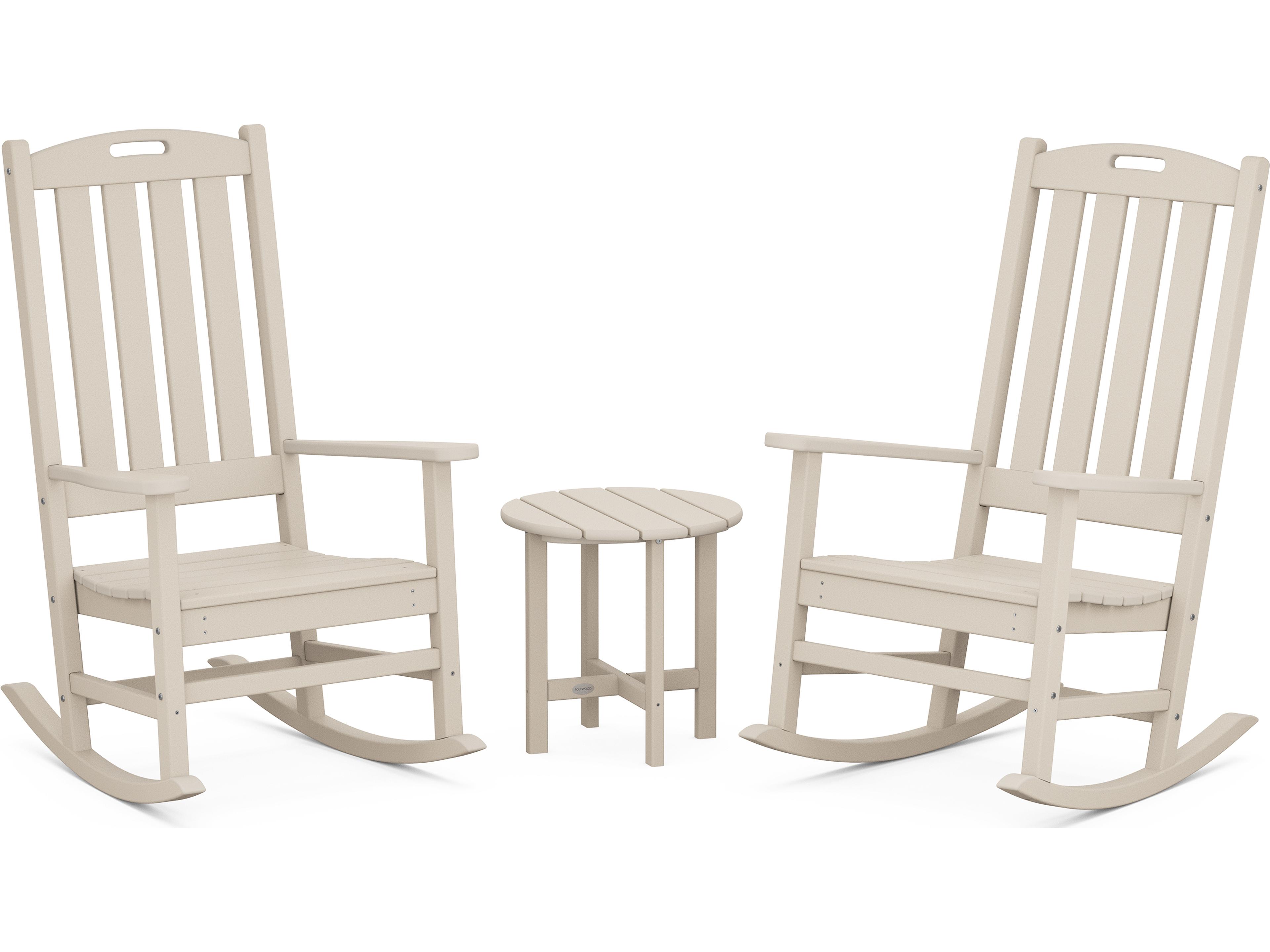 POLYWOOD® Nautical Recycled Plastic 3 Piece Outdoor Patio Lounge Set