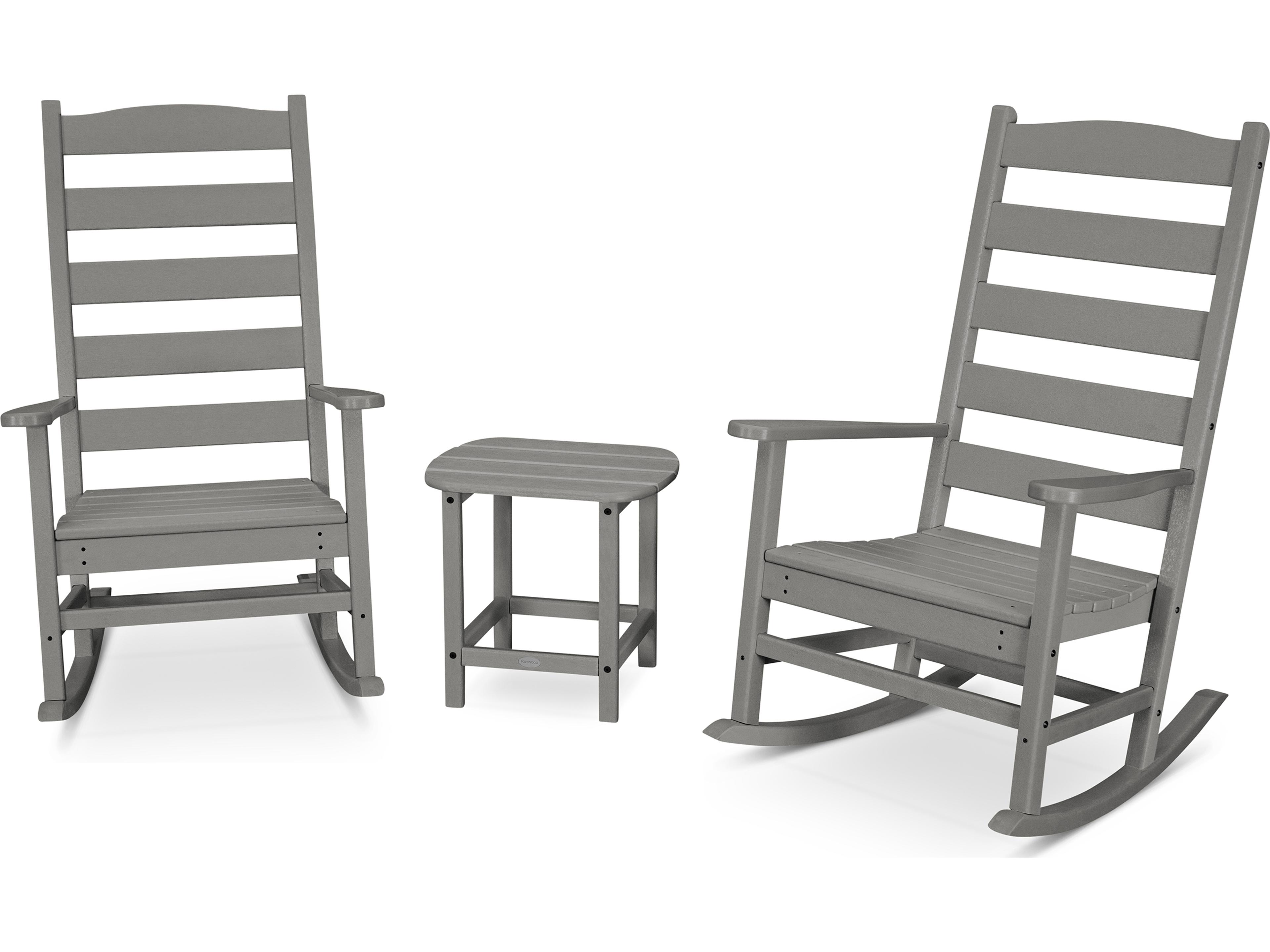 POLYWOOD® Shaker Recycled Plastic 3 Piece Outdoor Lounge Set