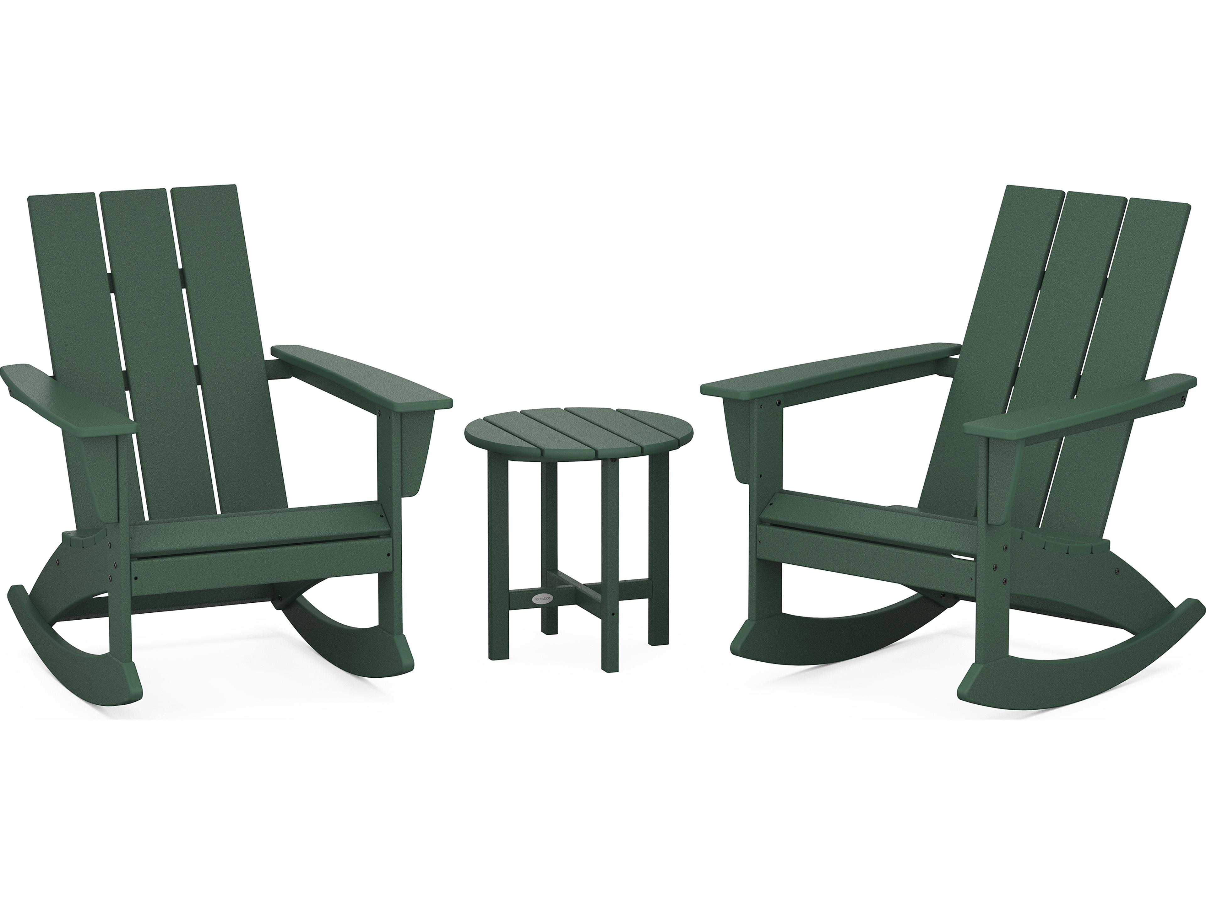 Modern Recycled Plastic 3 Piece Patio Lounge Set