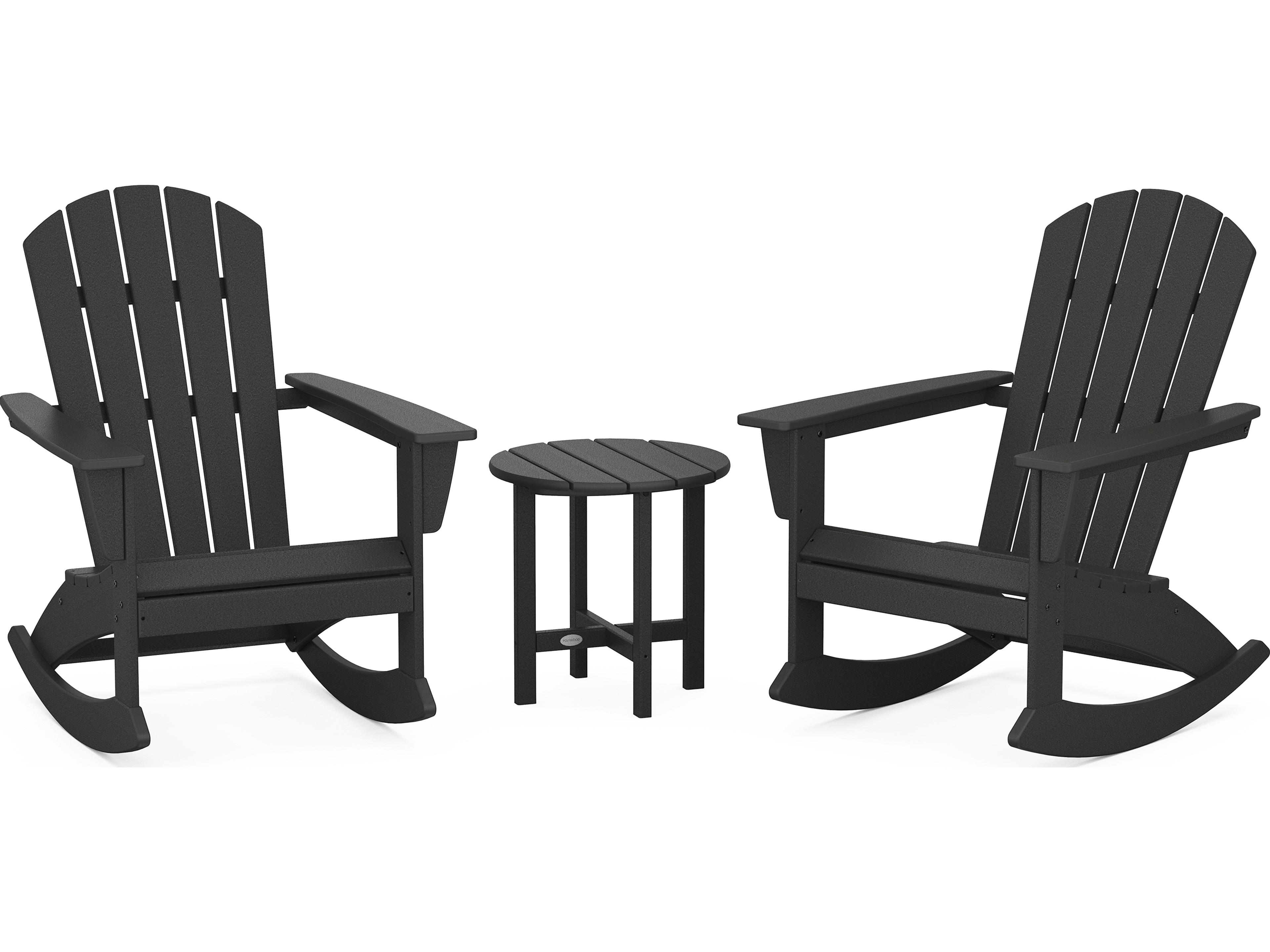 POLYWOOD® Nautical Recycled Plastic 3 Piece Outdoor Lounge Set