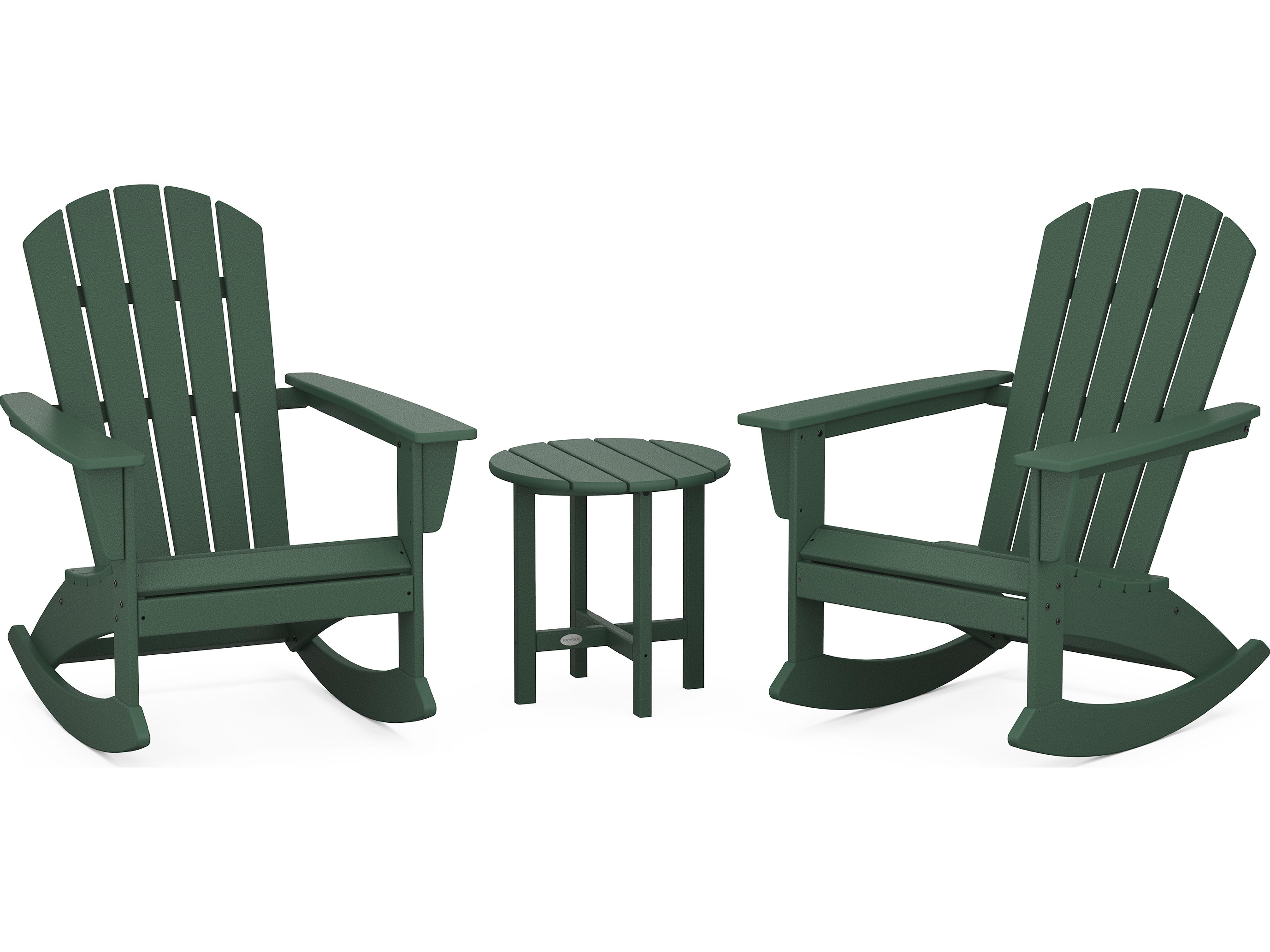 POLYWOOD® Nautical Recycled Plastic 3 Piece Outdoor Lounge Set
