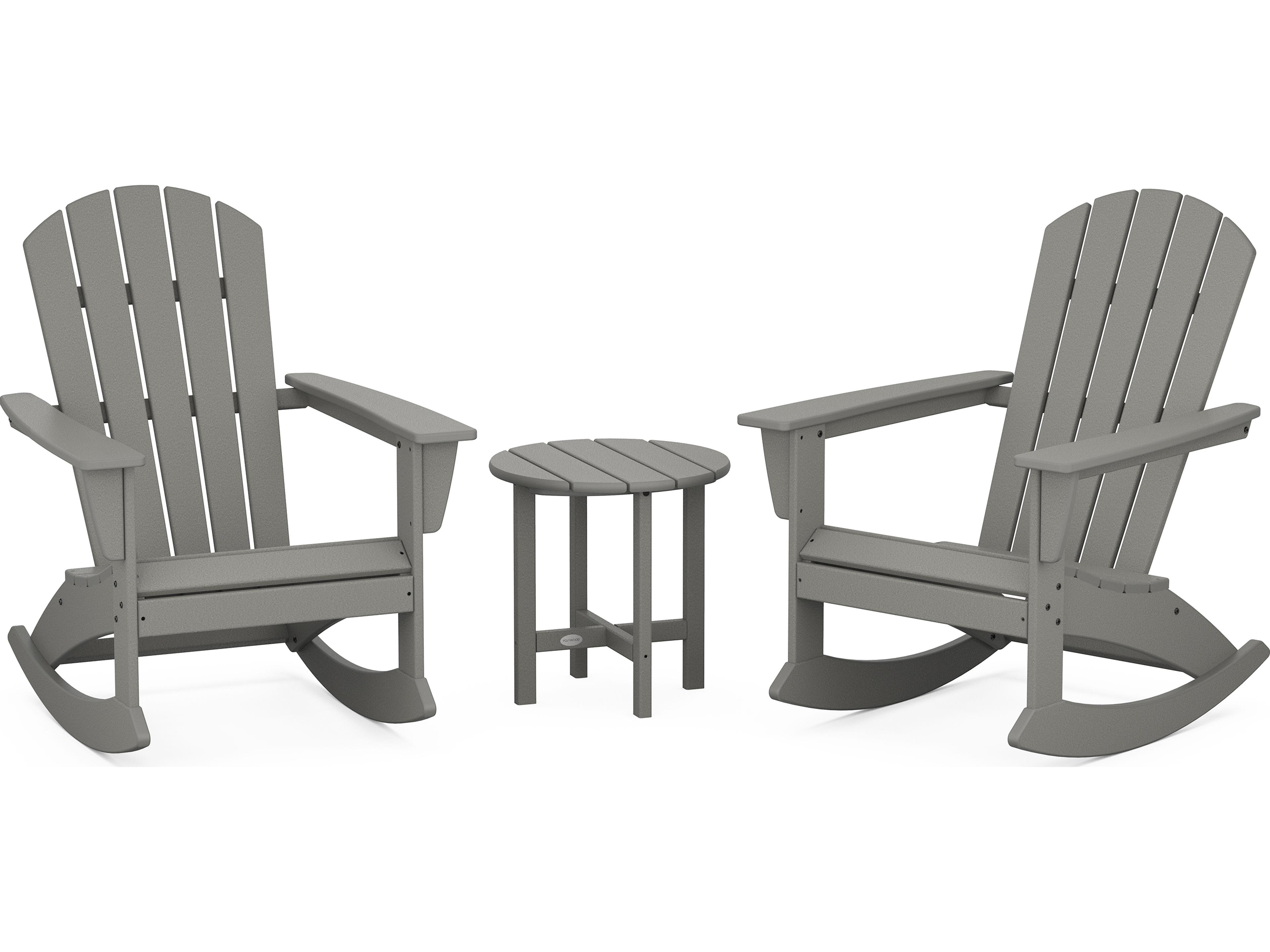 POLYWOOD® Nautical Recycled Plastic 3 Piece Outdoor Lounge Set