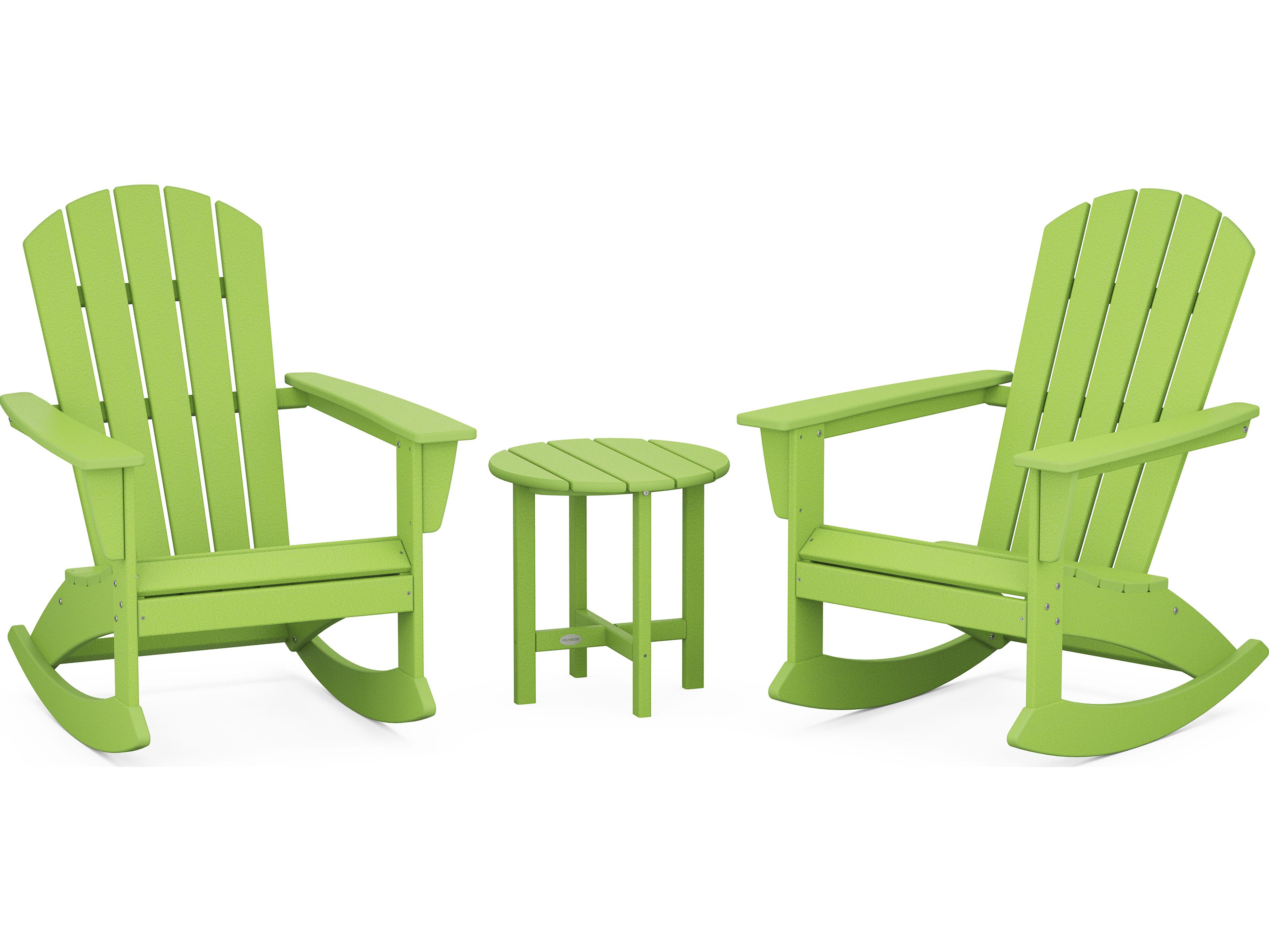 POLYWOOD® Nautical Recycled Plastic 3 Piece Outdoor Lounge Set