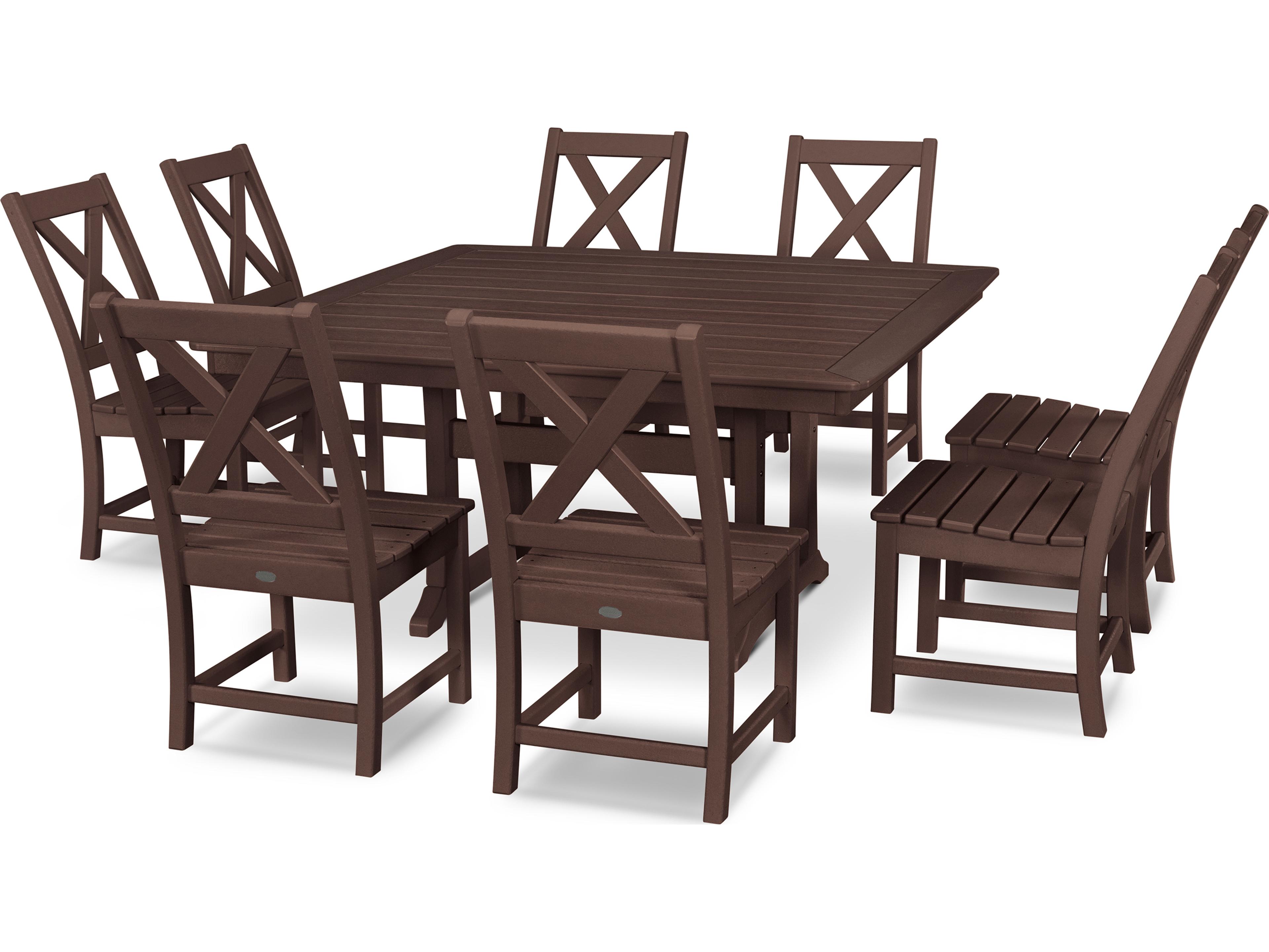 POLYWOOD® Braxton Recycled Plastic 9 Piece Patio Dining Set
