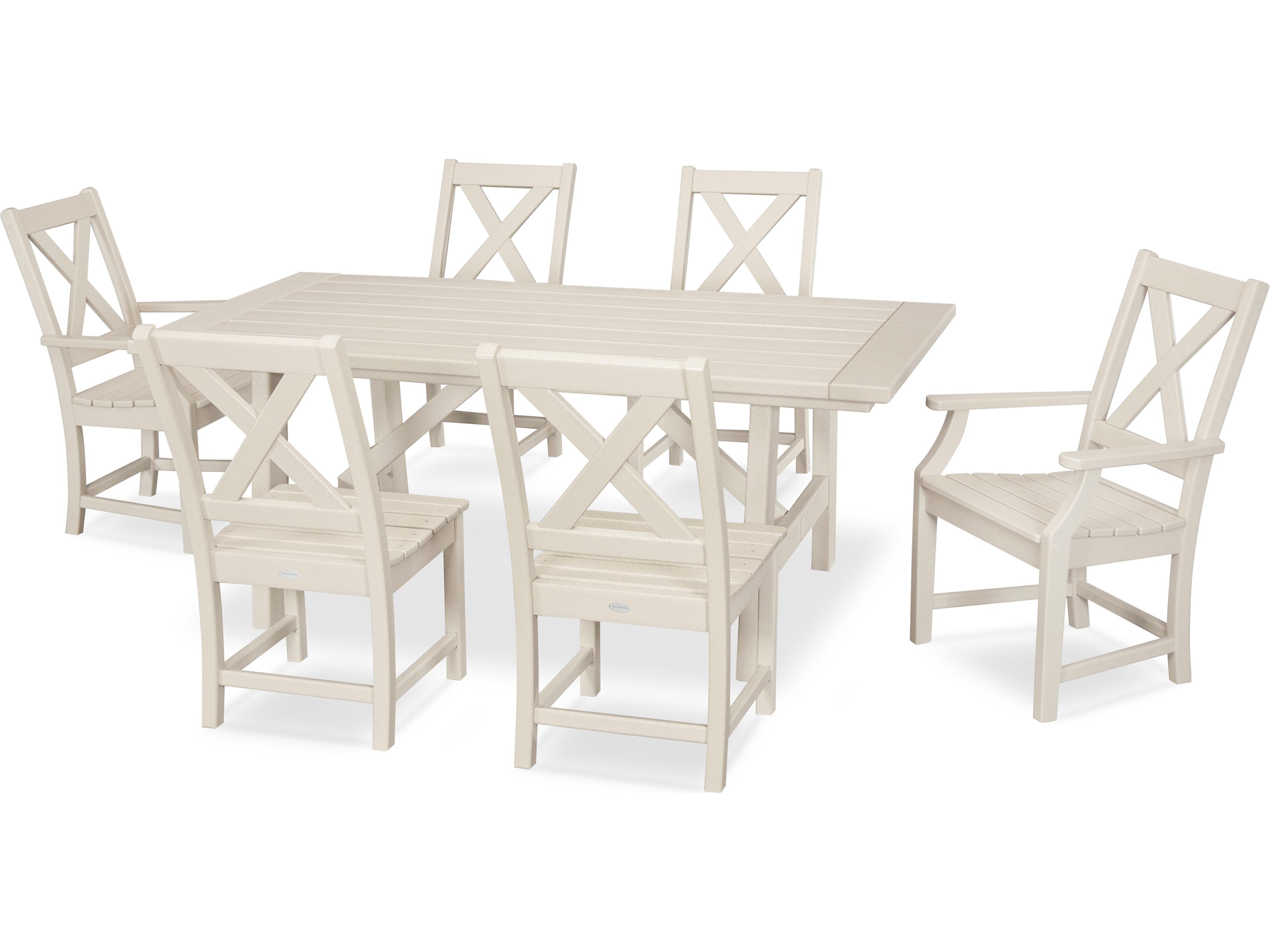 POLYWOOD® Braxton Recycled Plastic 7 Piece Outdoor Dining Set
