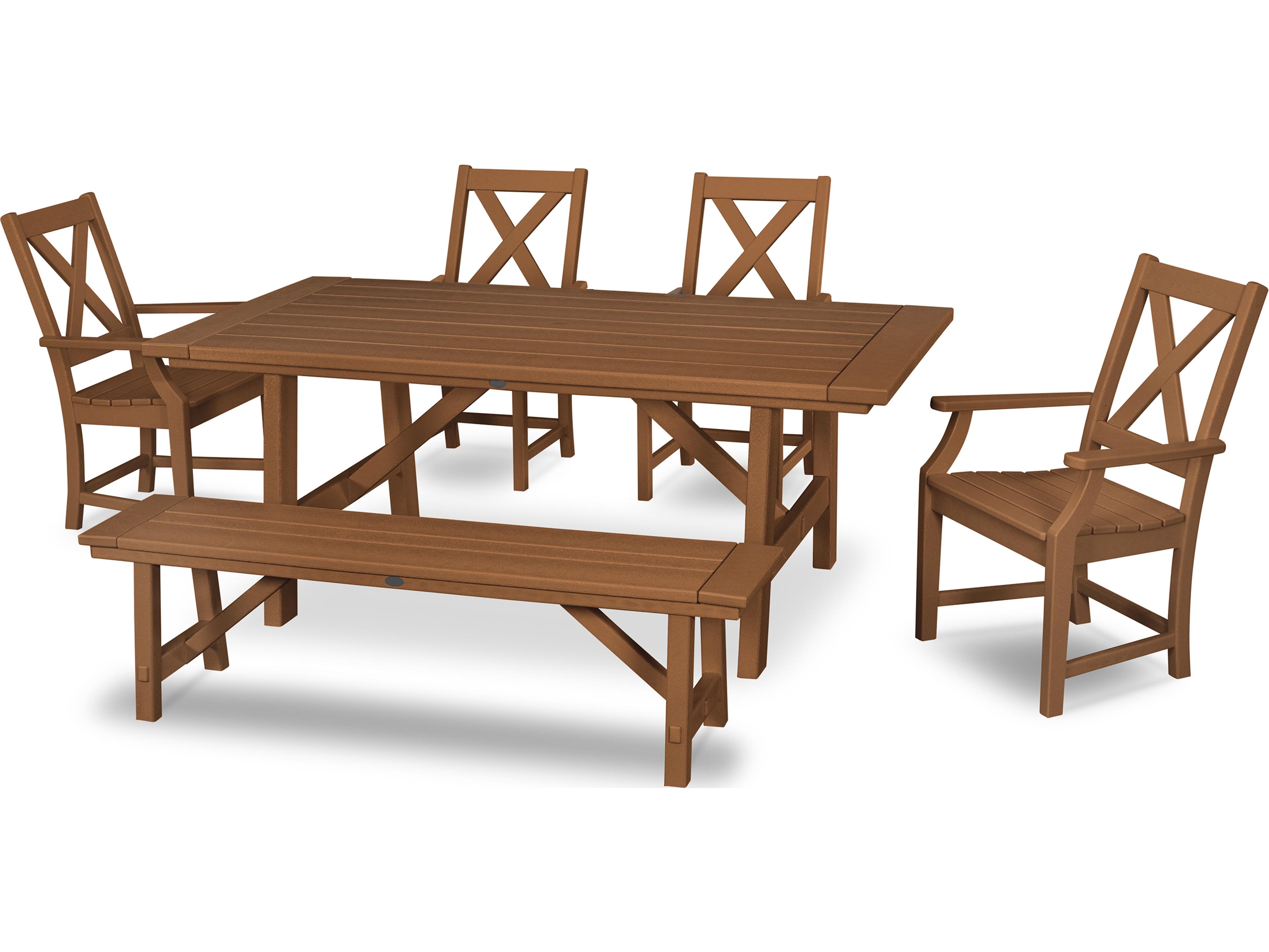 Braxton Recycled Plastic 6 Piece Outdoor Patio Dining Set