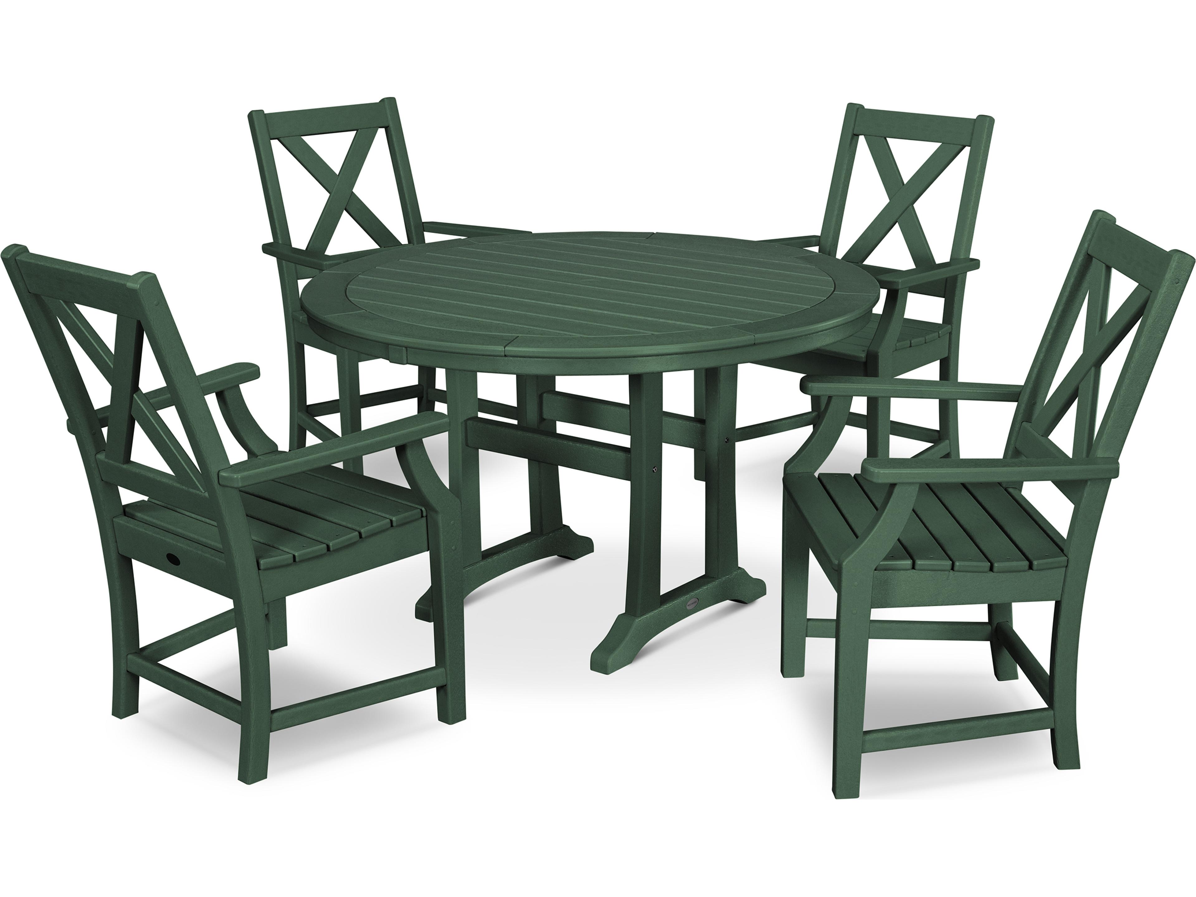 POLYWOOD® Braxton Recycled Plastic 5 Piece Patio Dining Set