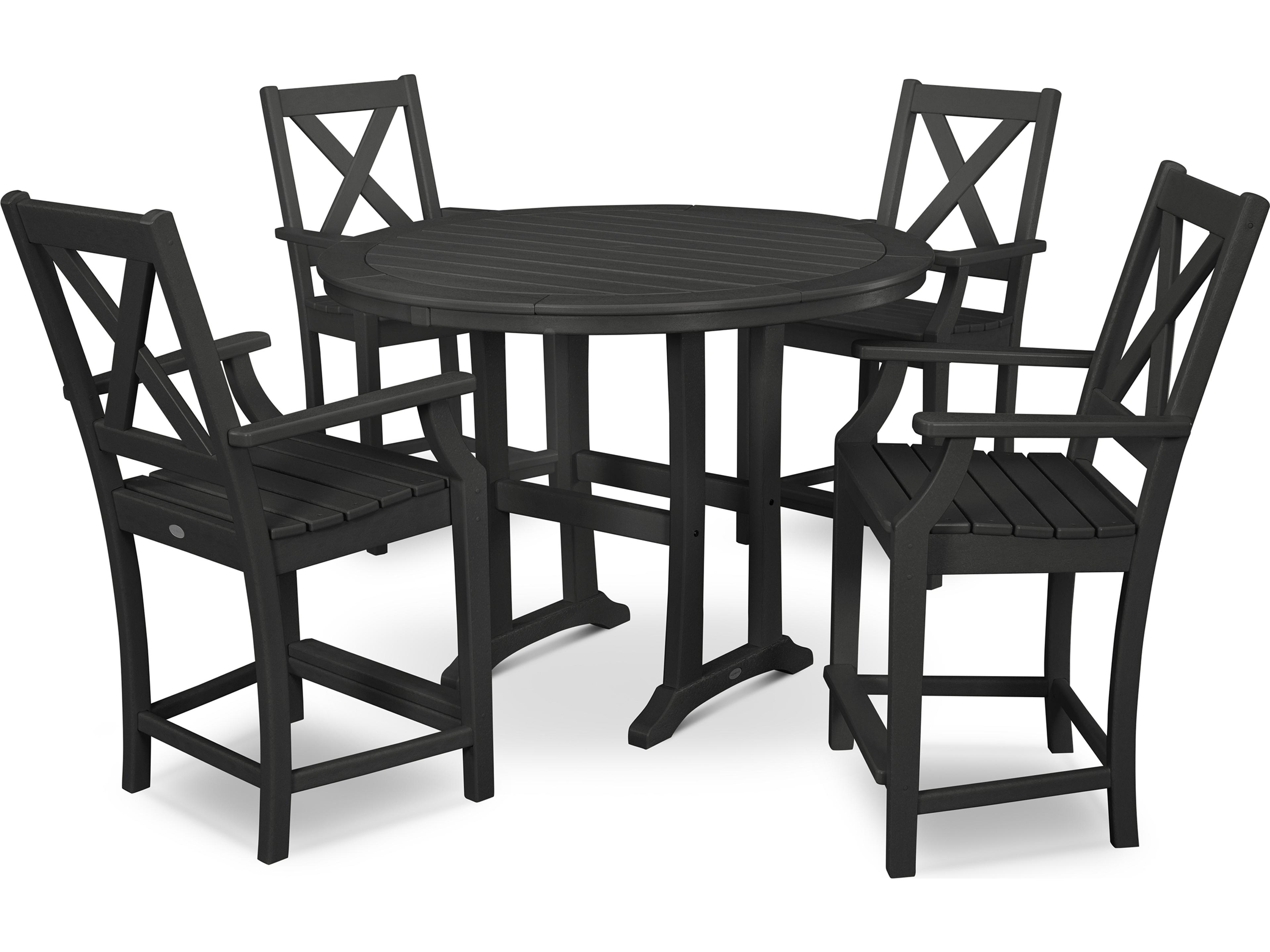 POLYWOOD® Braxton Recycled Plastic 5 Piece Counter Set