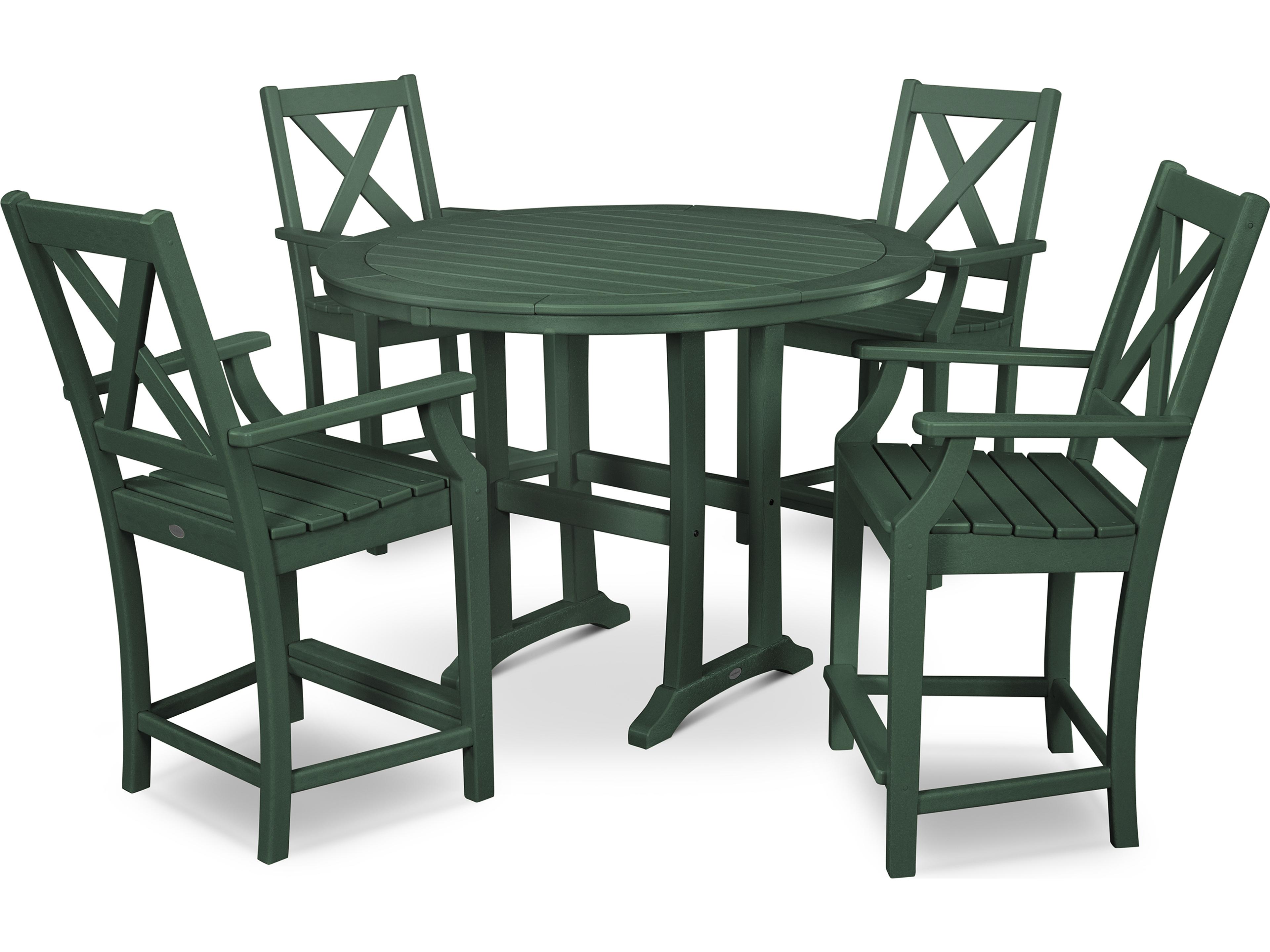 POLYWOOD® Braxton Recycled Plastic 5 Piece Counter Set