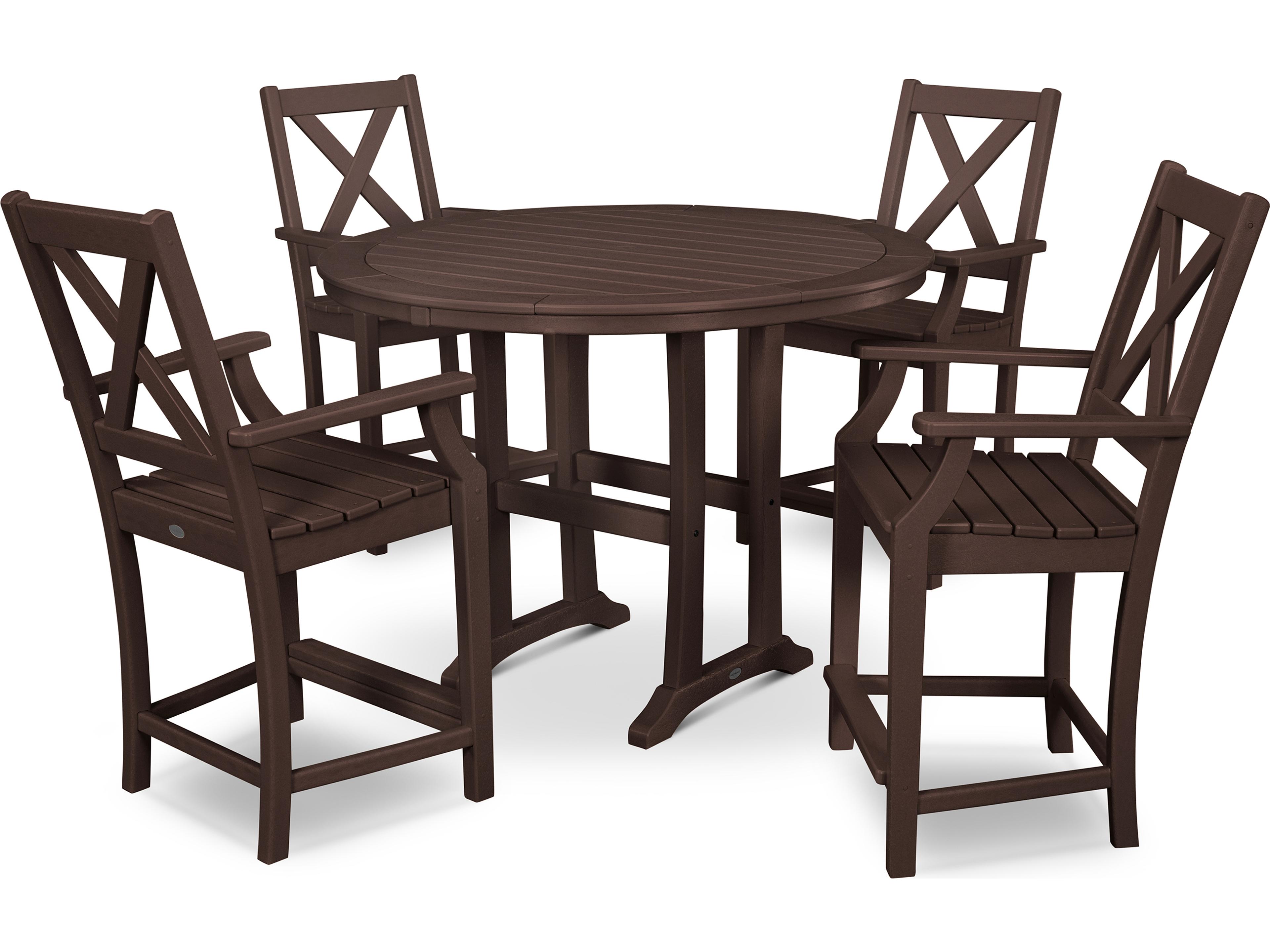 POLYWOOD® Braxton Recycled Plastic 5 Piece Counter Set