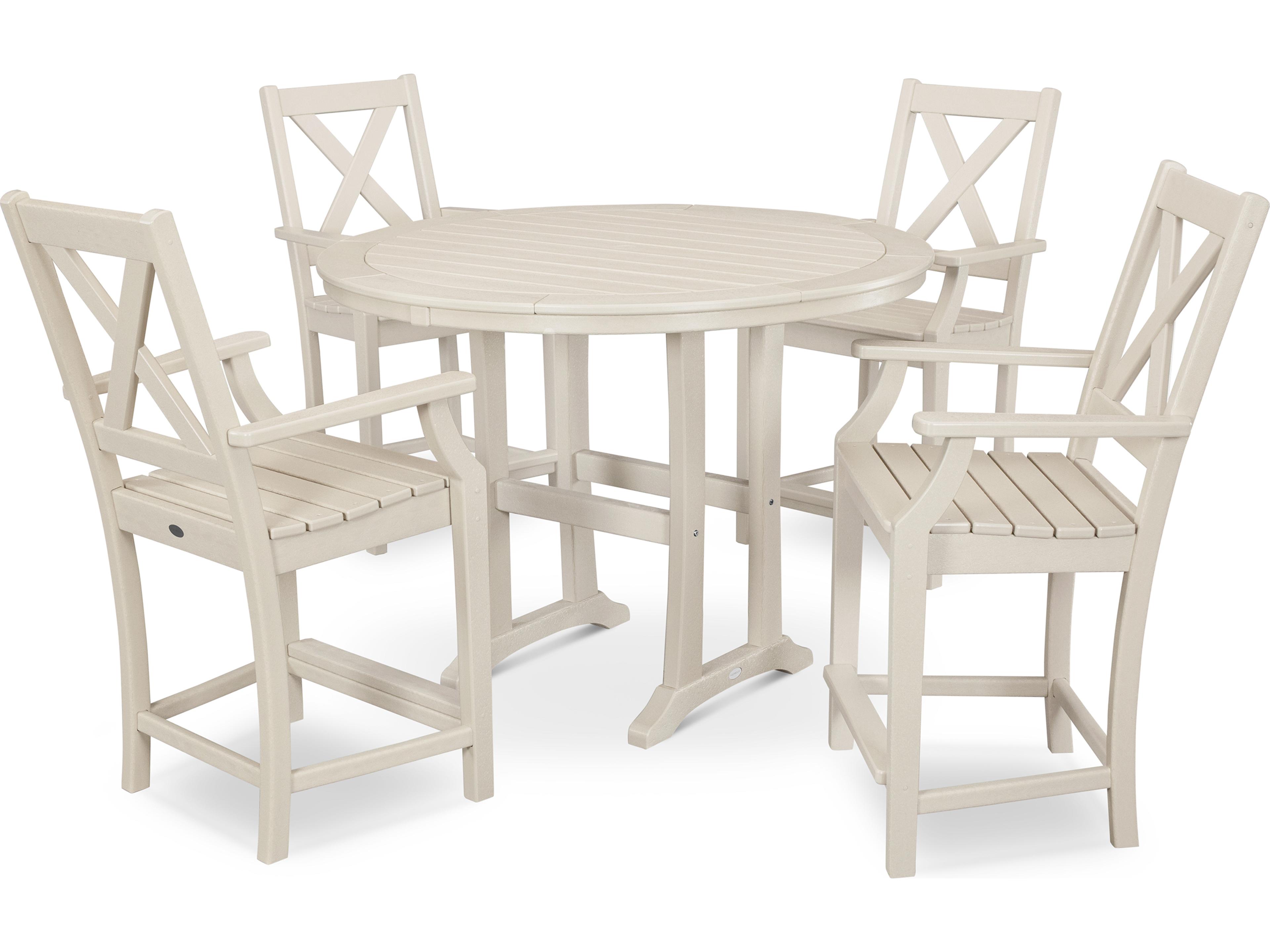 POLYWOOD® Braxton Recycled Plastic 5 Piece Counter Set