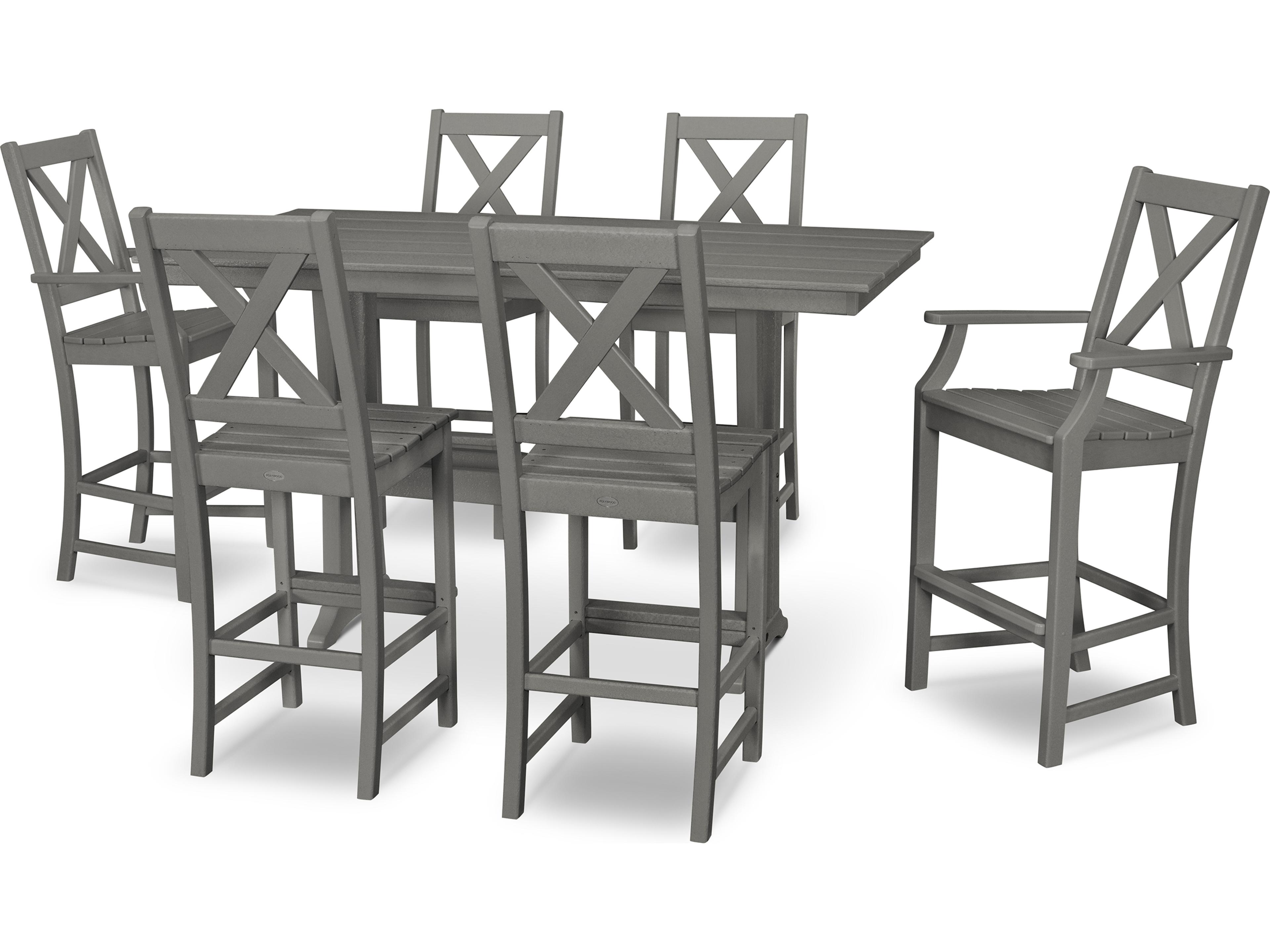 POLYWOOD® Braxton Recycled Plastic 7 Piece Bar Set
