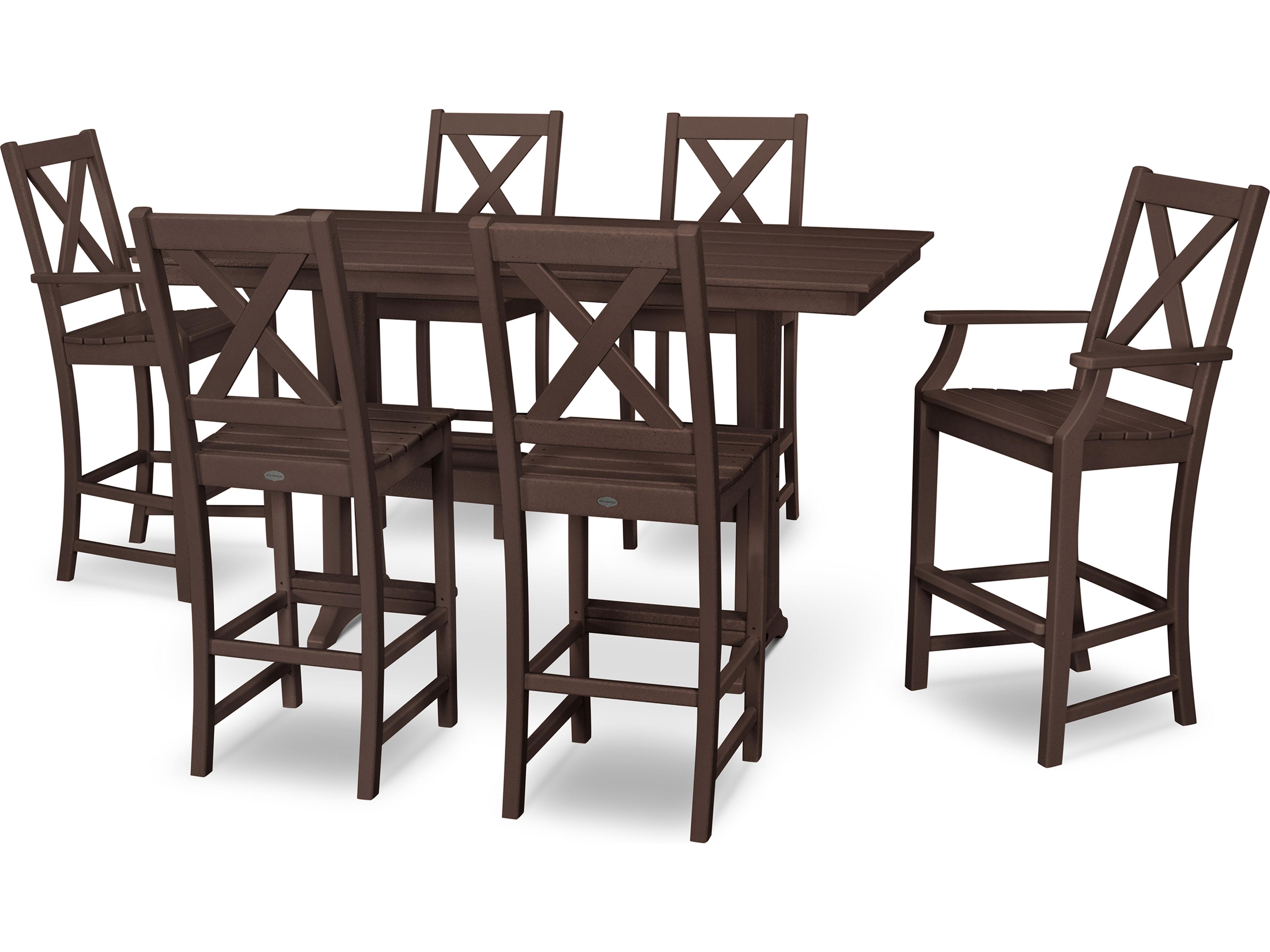 POLYWOOD® Braxton Recycled Plastic 7 Piece Bar Set