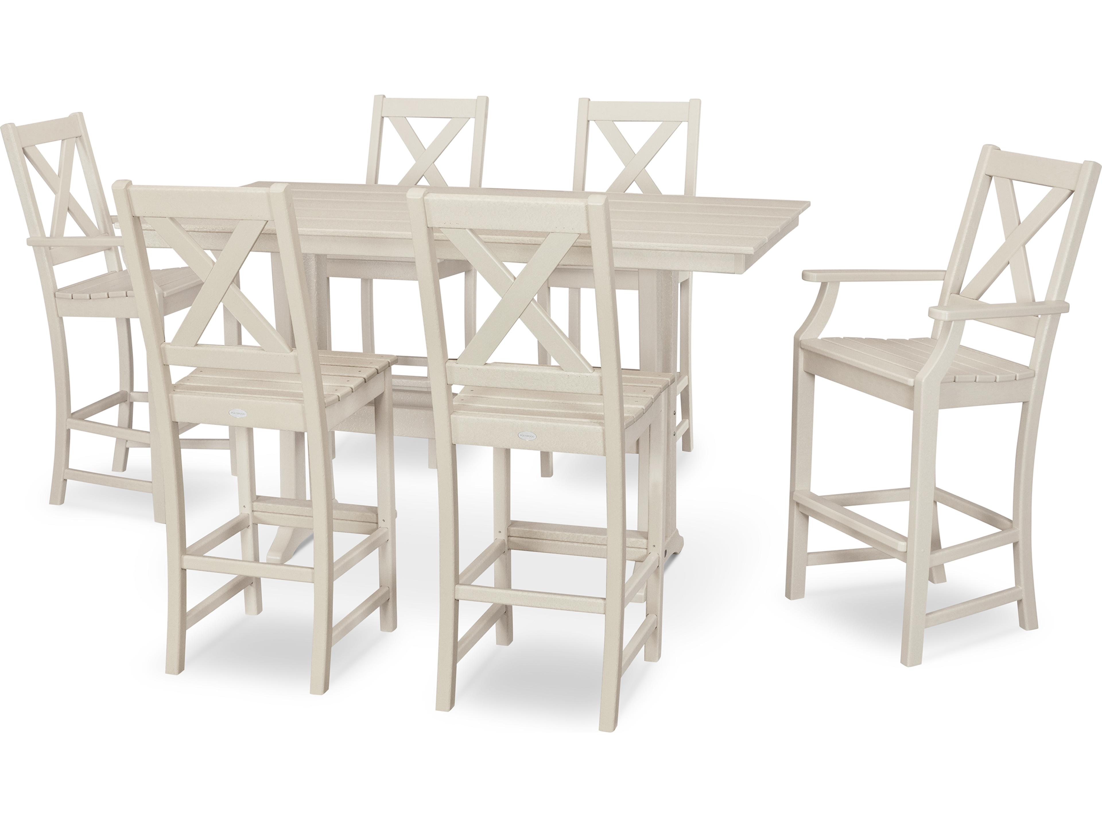 POLYWOOD® Braxton Recycled Plastic 7 Piece Bar Set