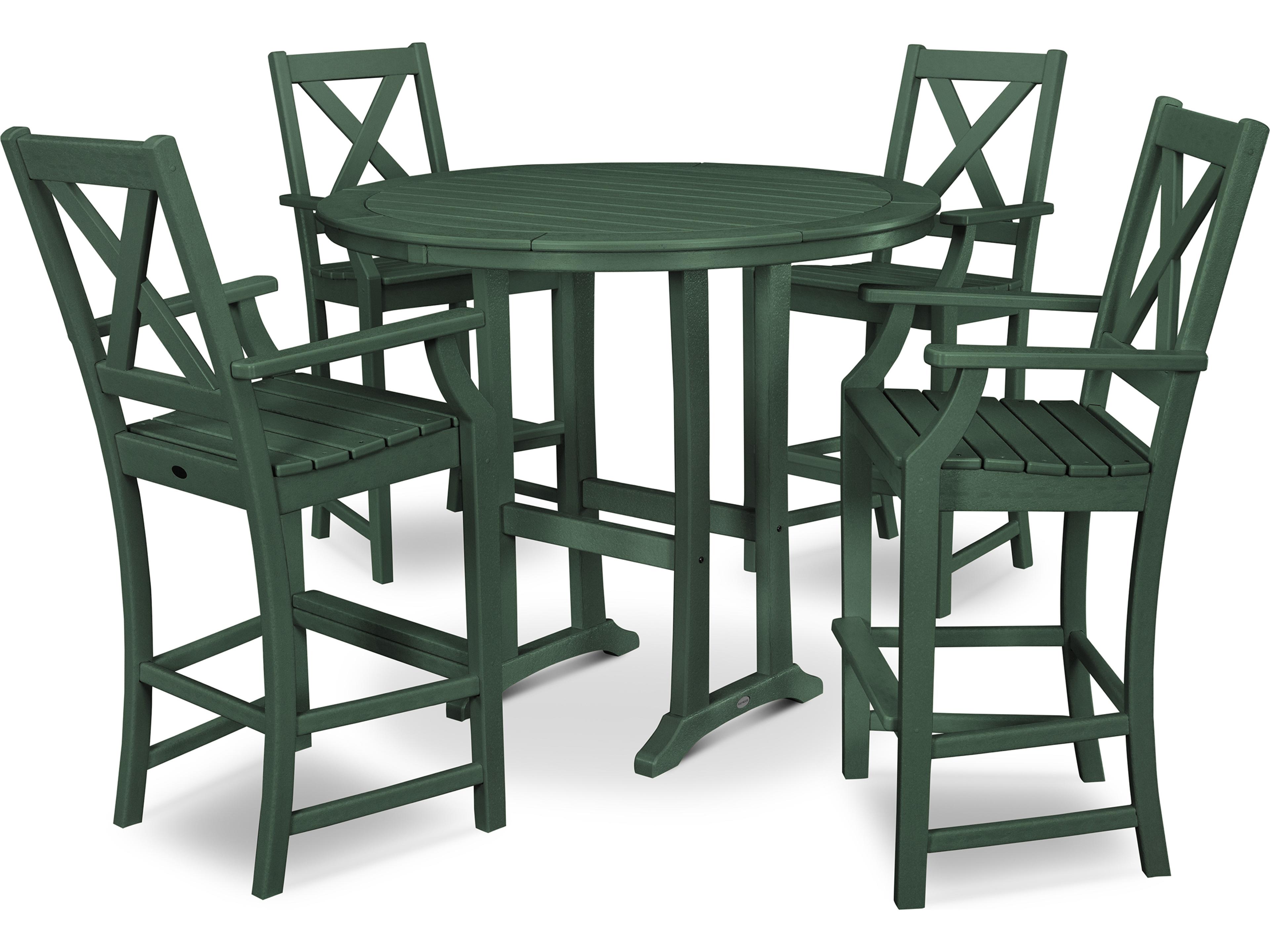 POLYWOOD® Braxton Recycled Plastic 5 Piece Bar Set