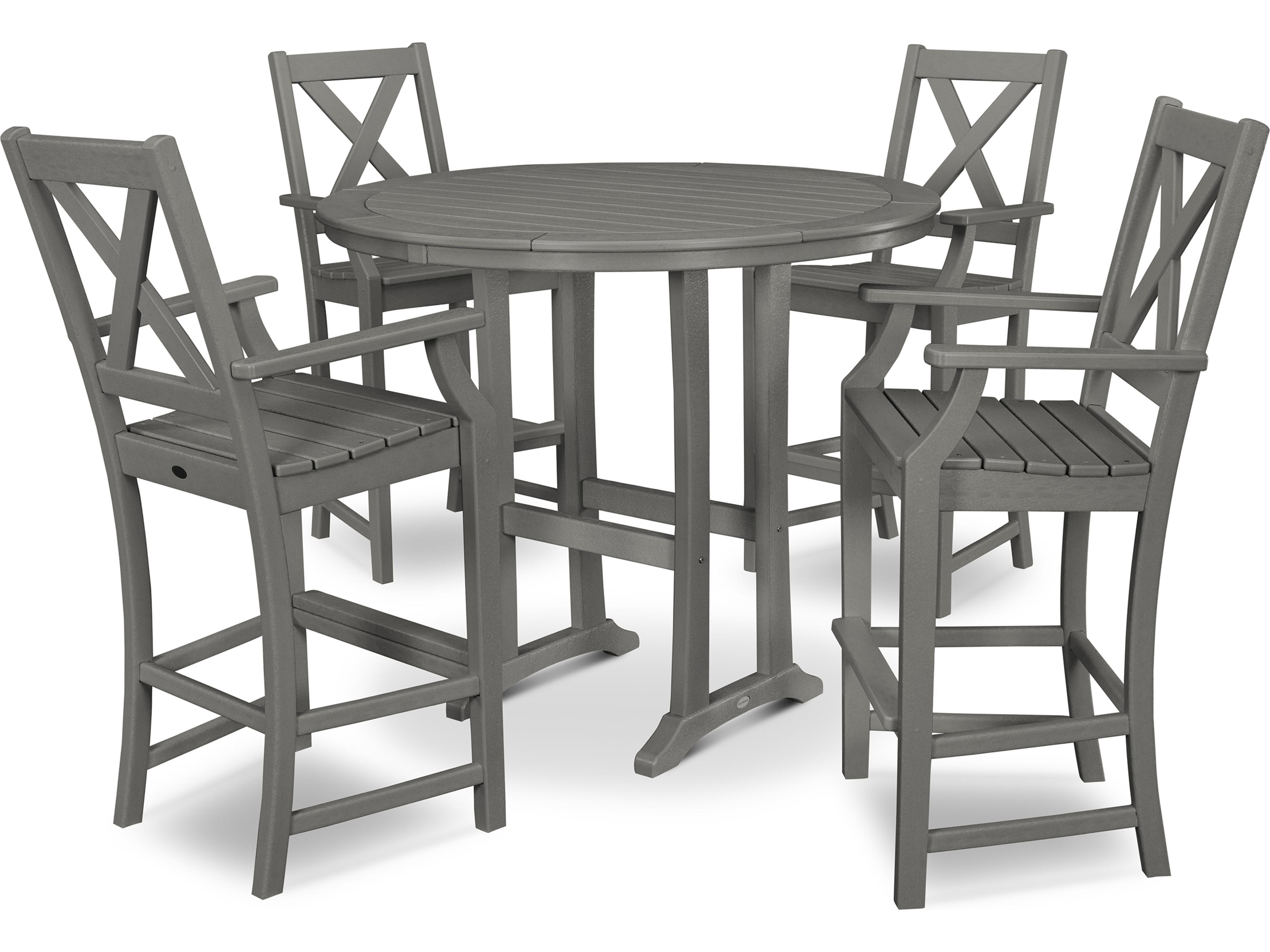 POLYWOOD® Braxton Recycled Plastic 5 Piece Bar Set