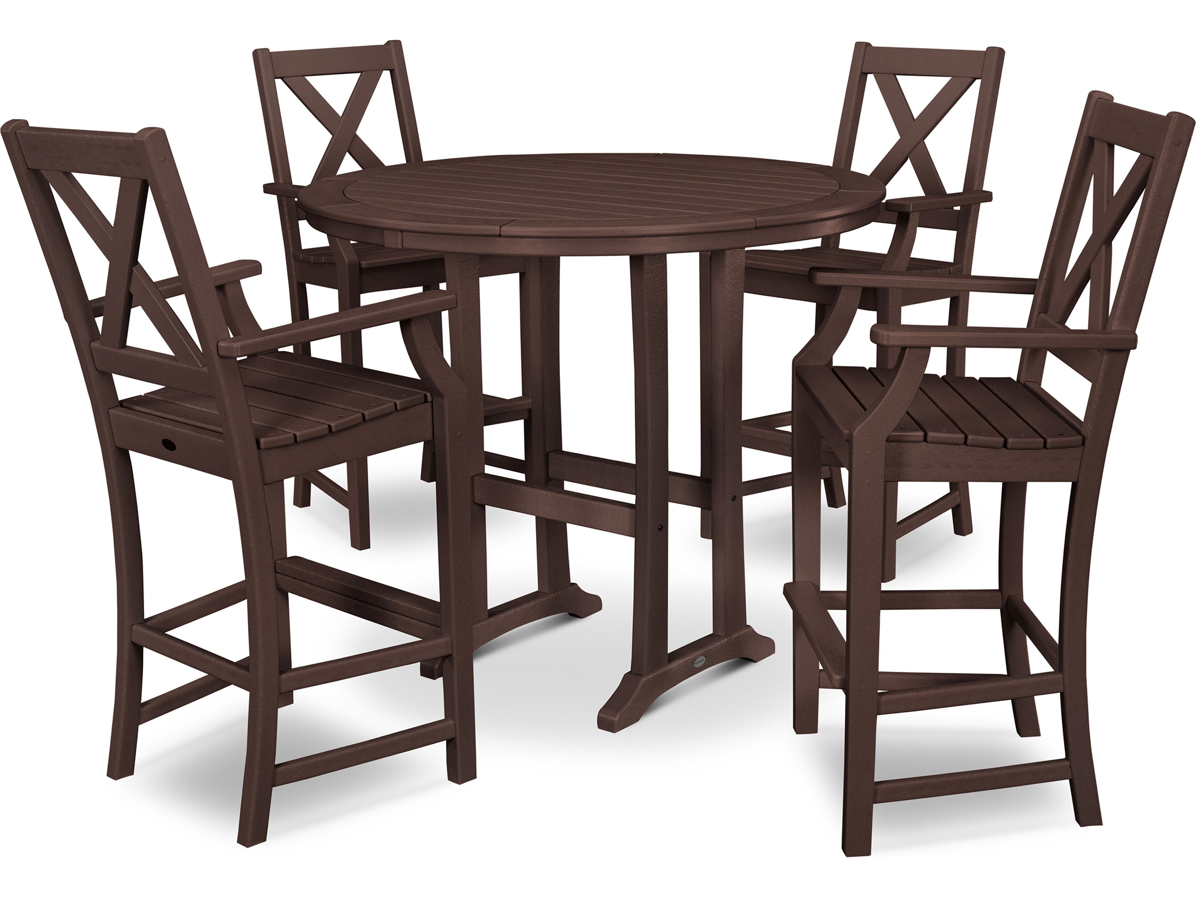 POLYWOOD® Braxton Recycled Plastic 5 Piece Bar Set