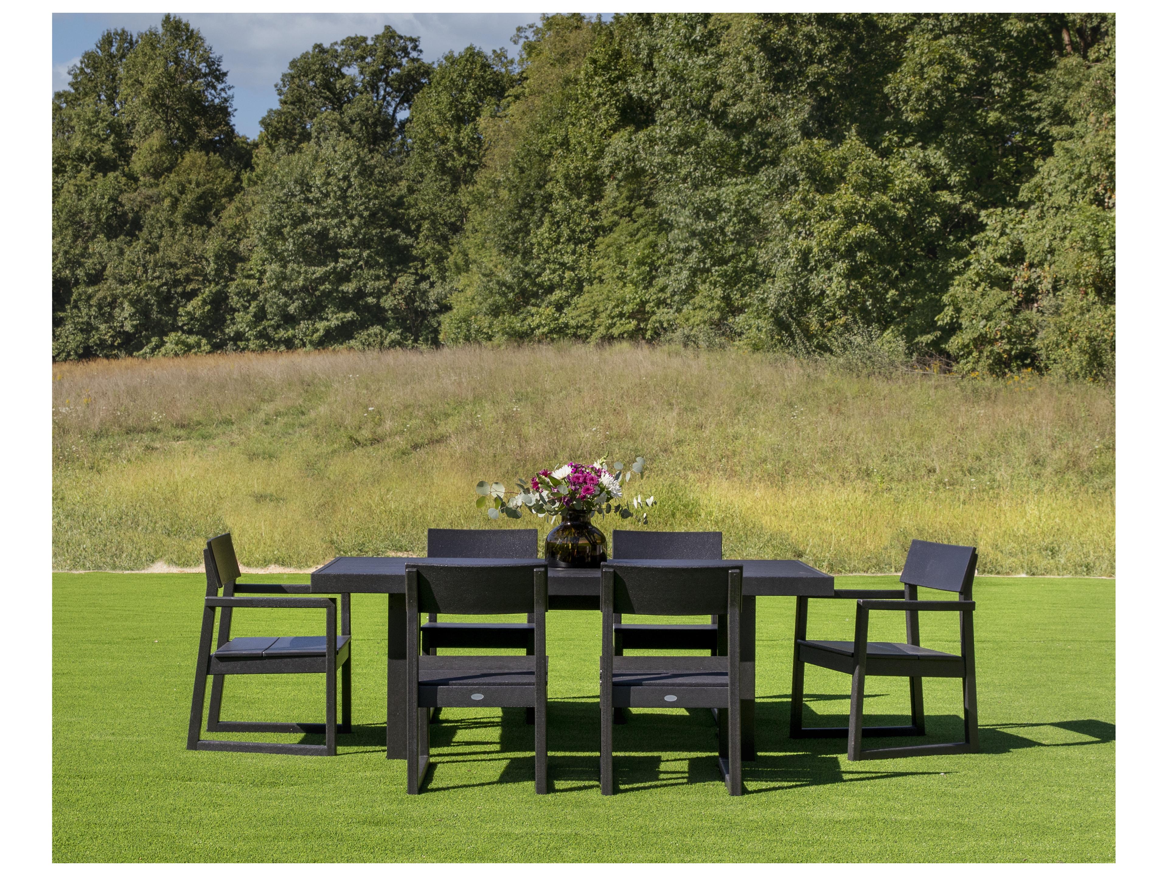 POLYWOOD® Edge Recycled Plastic 7 Piece Outdoor Dining Set
