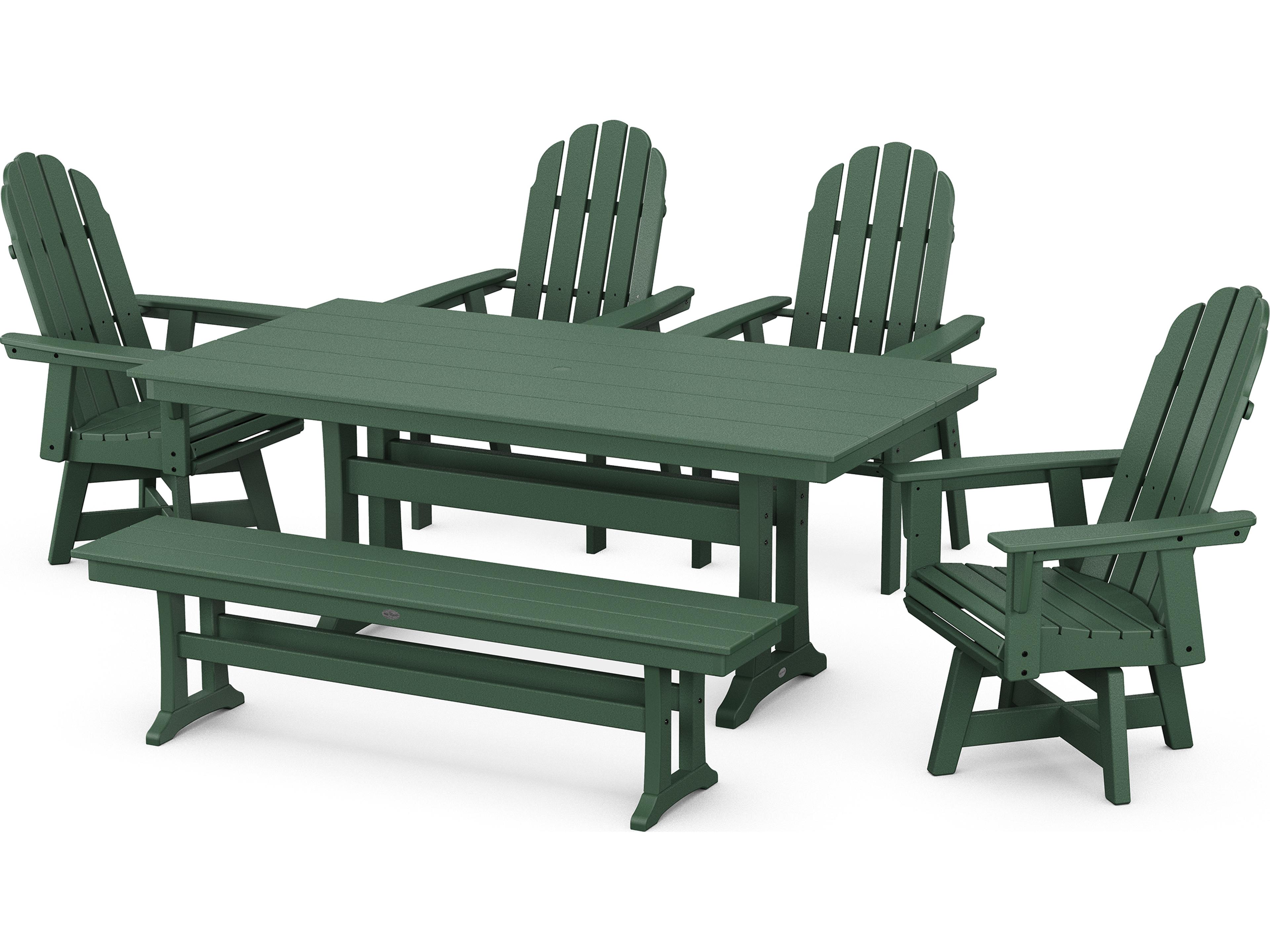 POLYWOOD® Vineyard Recycled Plastic 6 Piece Outdoor Dining Set