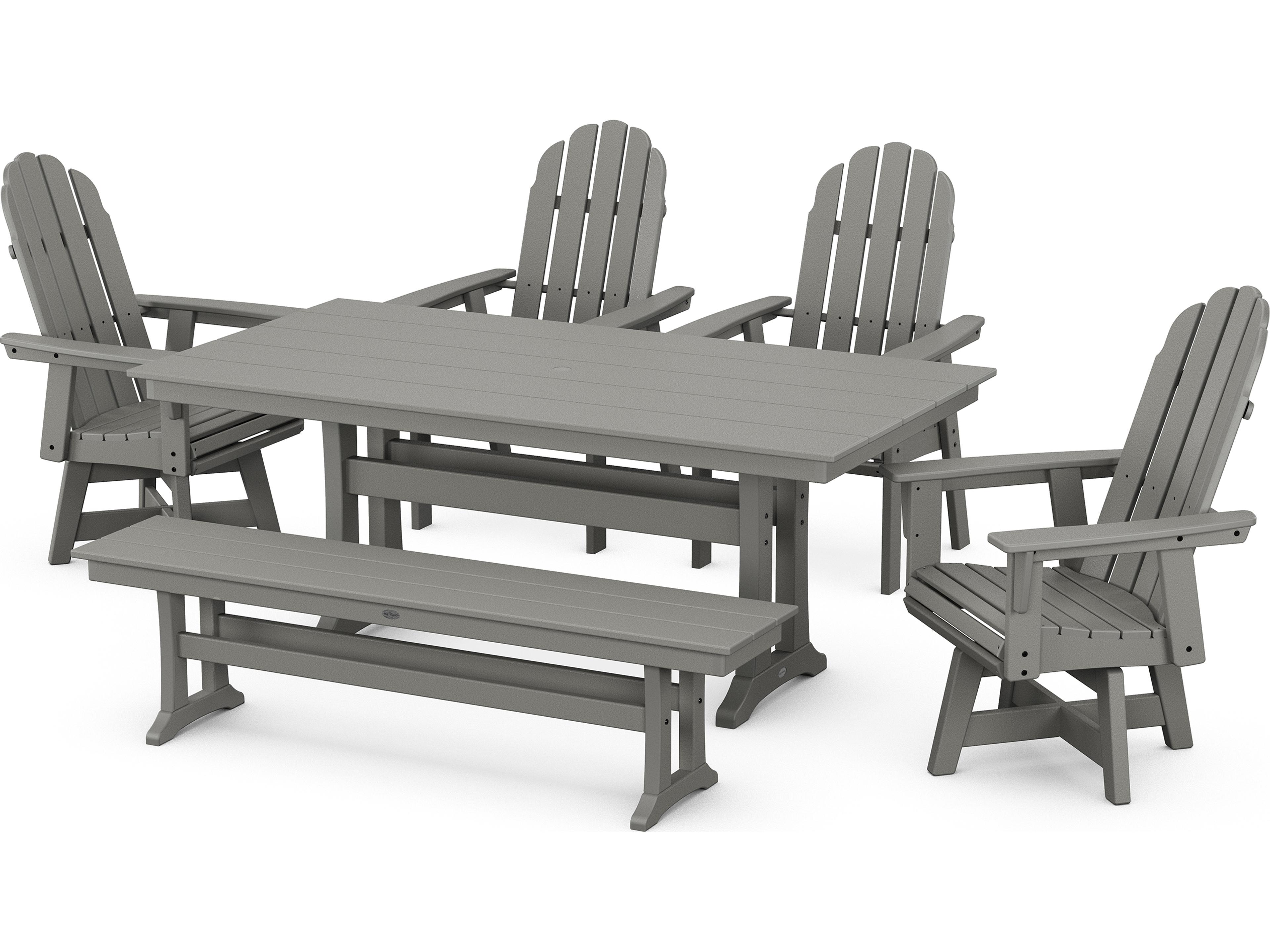 POLYWOOD® Vineyard Recycled Plastic 6 Piece Outdoor Dining Set