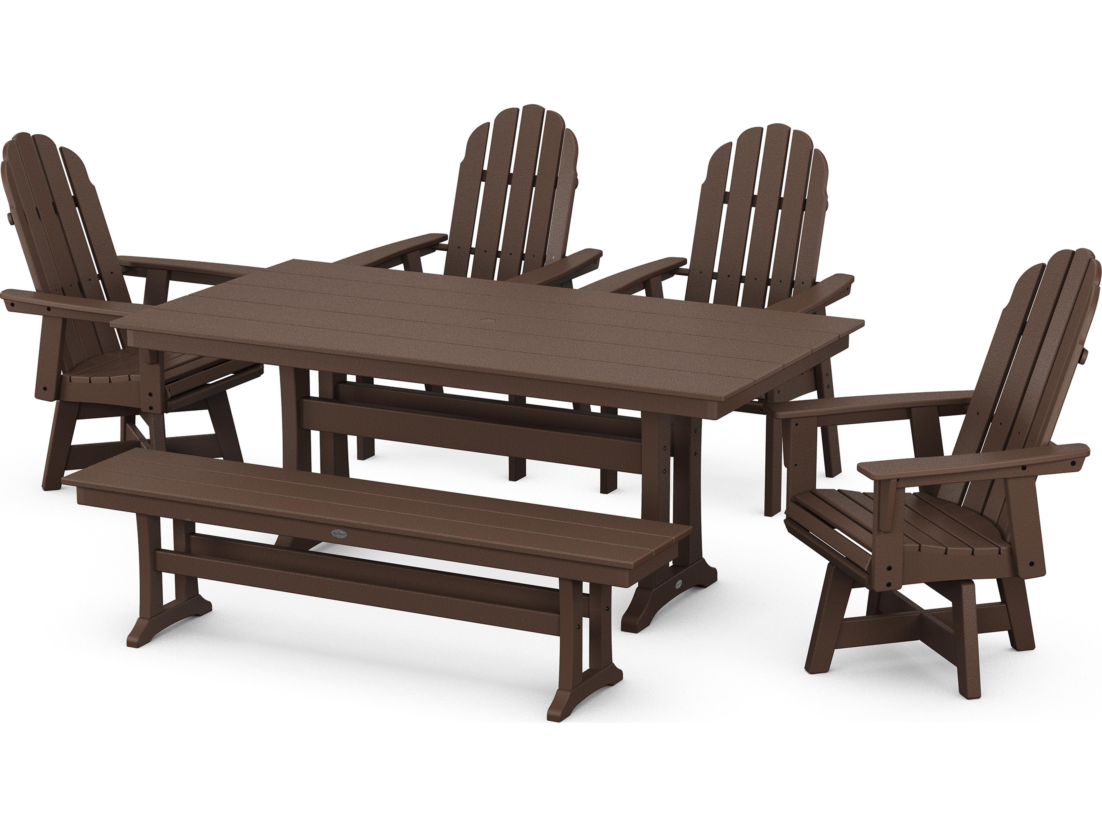POLYWOOD® Vineyard Recycled Plastic 6 Piece Outdoor Dining Set