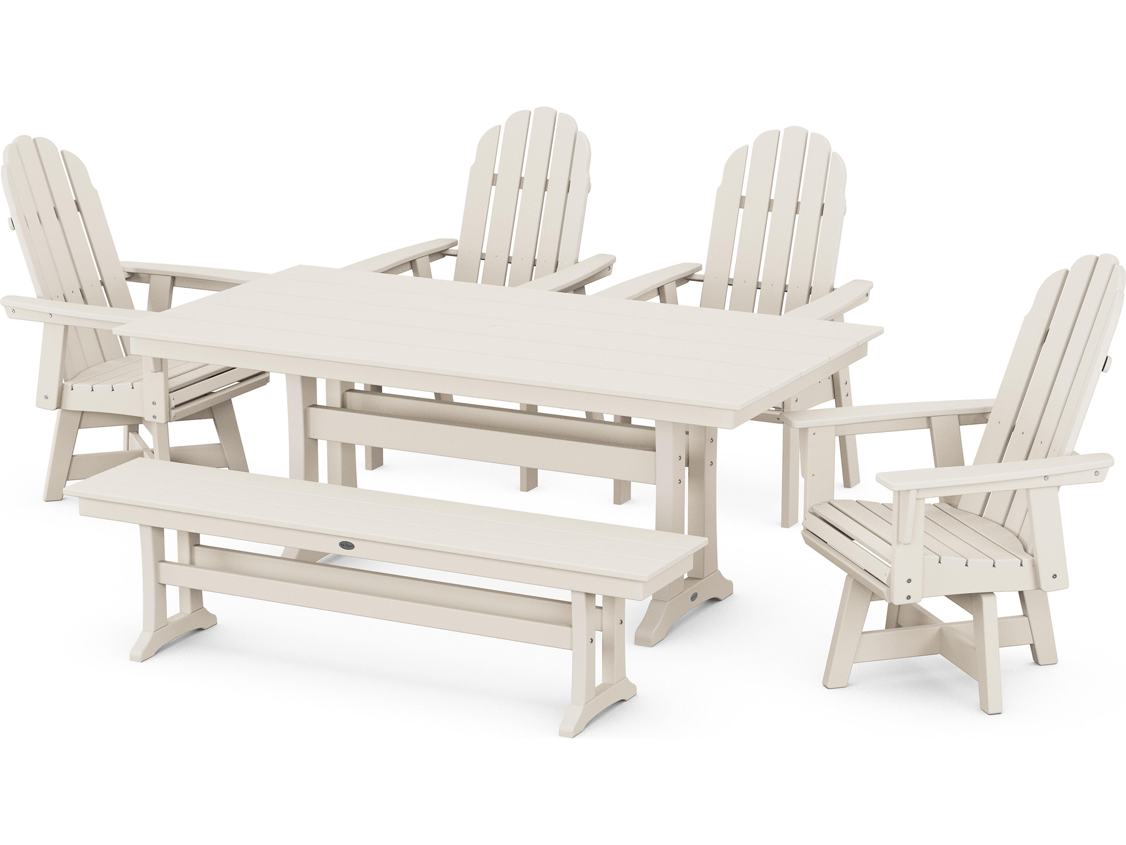 POLYWOOD® Vineyard Recycled Plastic 6 Piece Outdoor Dining Set