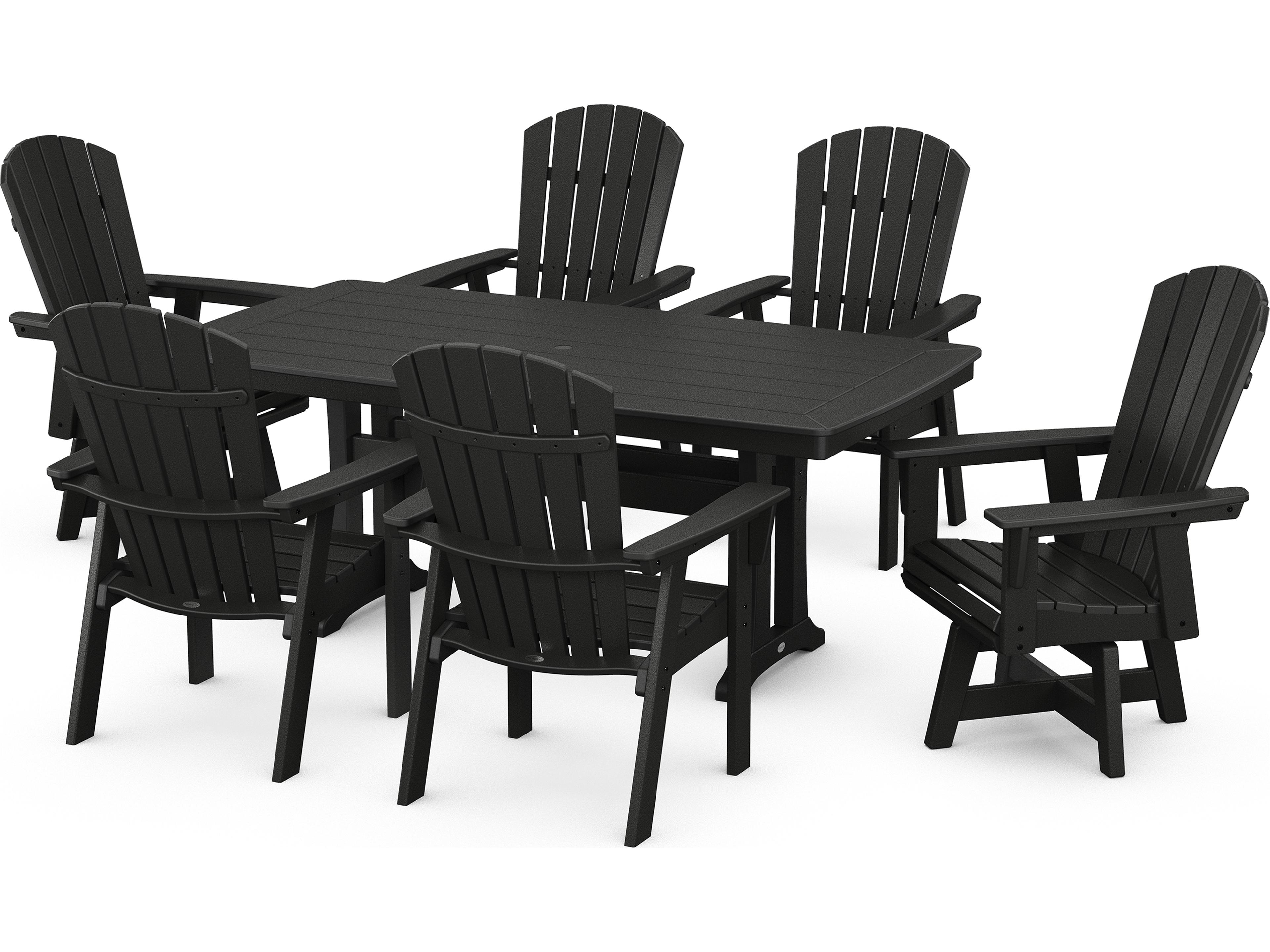Nautical Recycled Plastic 7 Piece Outdoor Patio Dining Set
